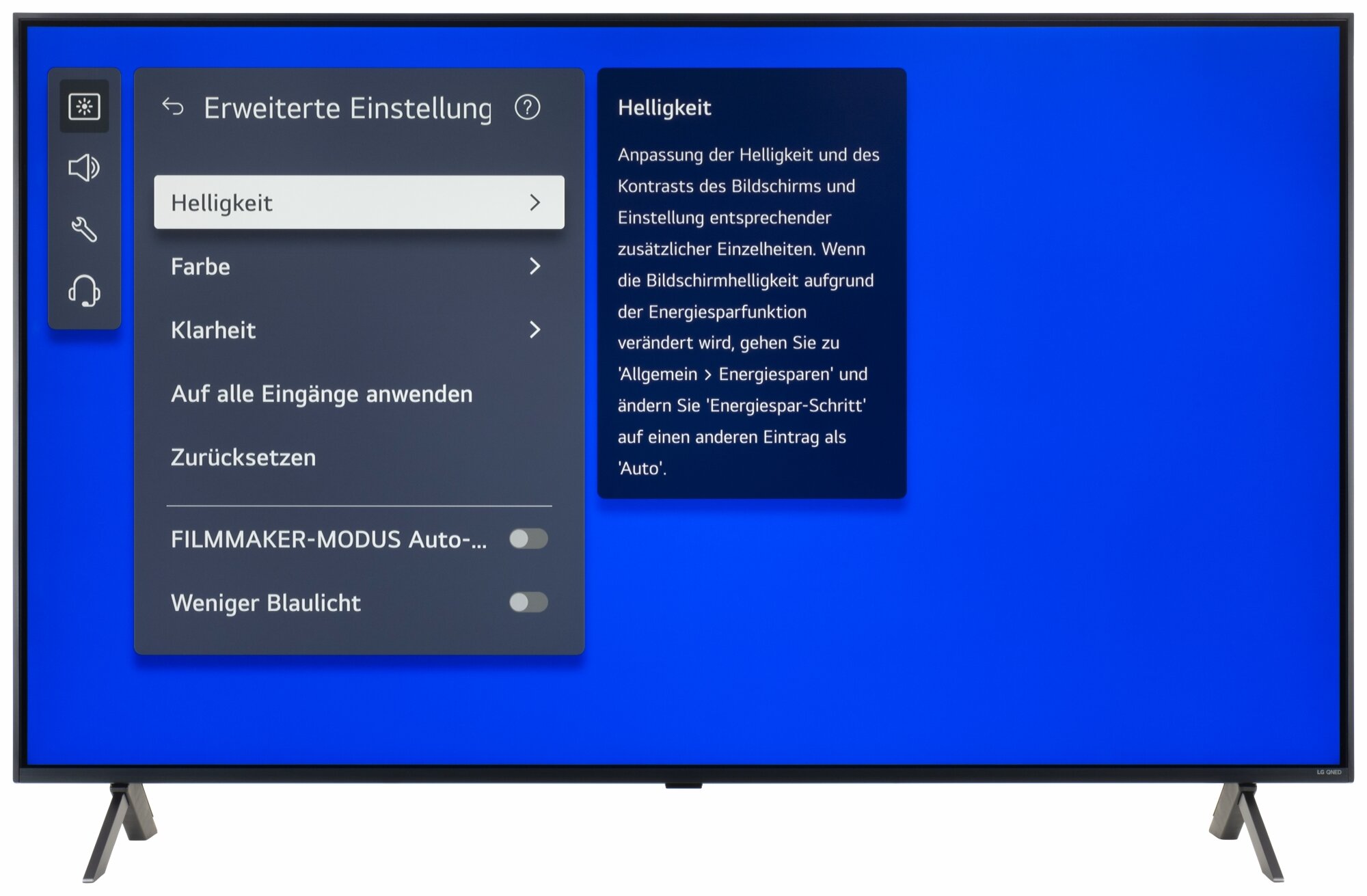 LG 55QNED80T6A Bildschirmmenü