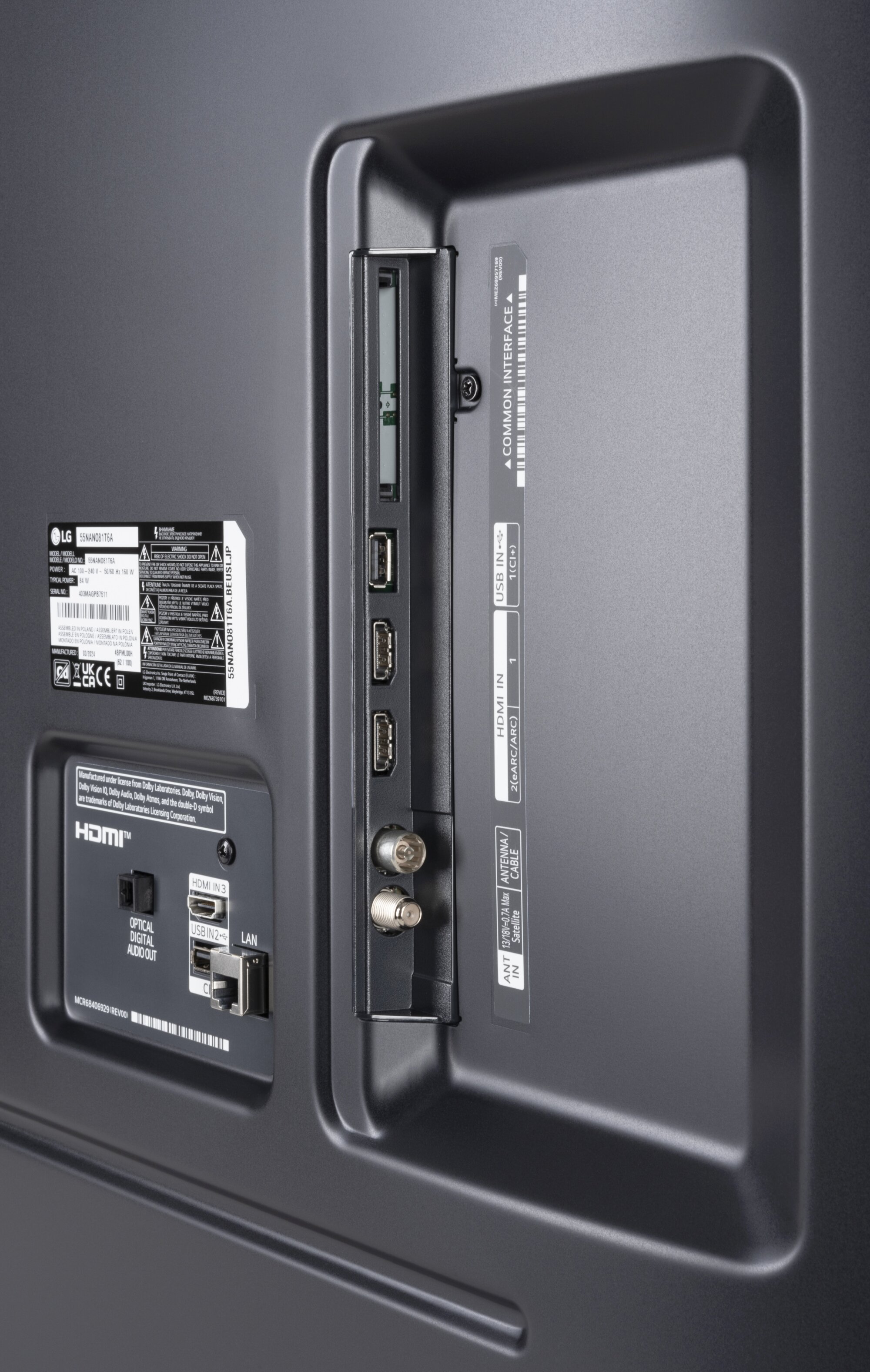 LG 55NANO81T6A Anschlüsse