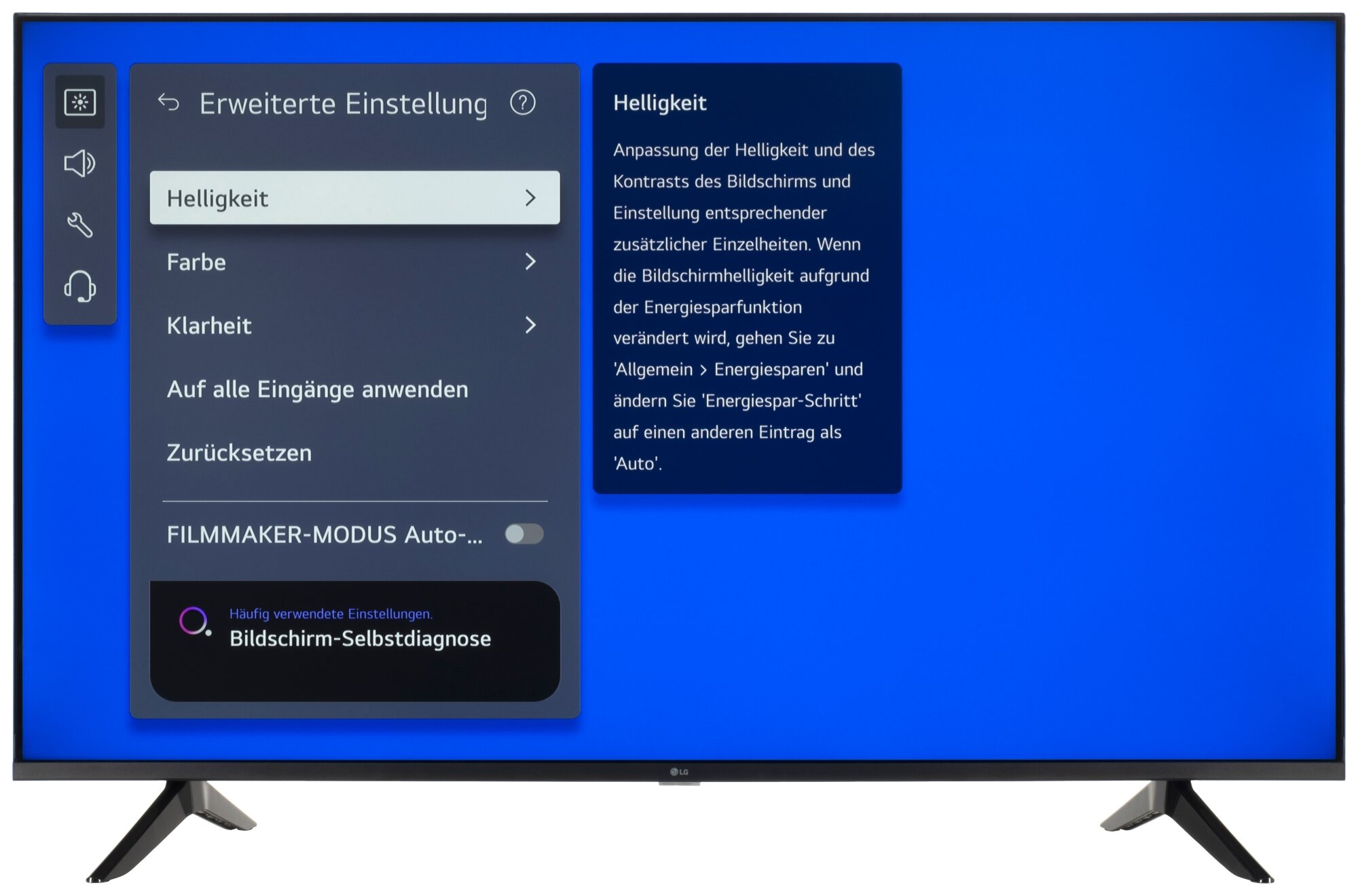 LG 50UT73006LA Bildschirmmenü