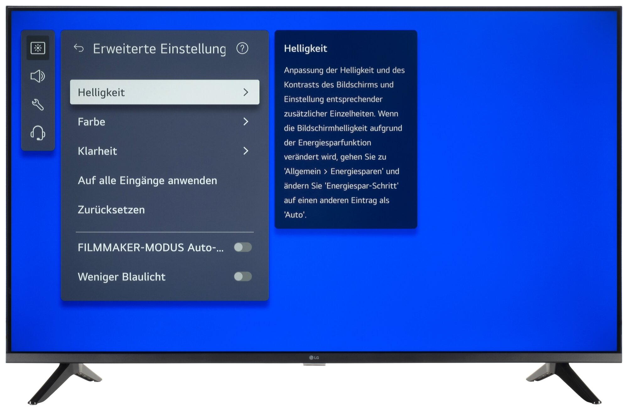 LG 43UT73006LA Bildschirmmenü