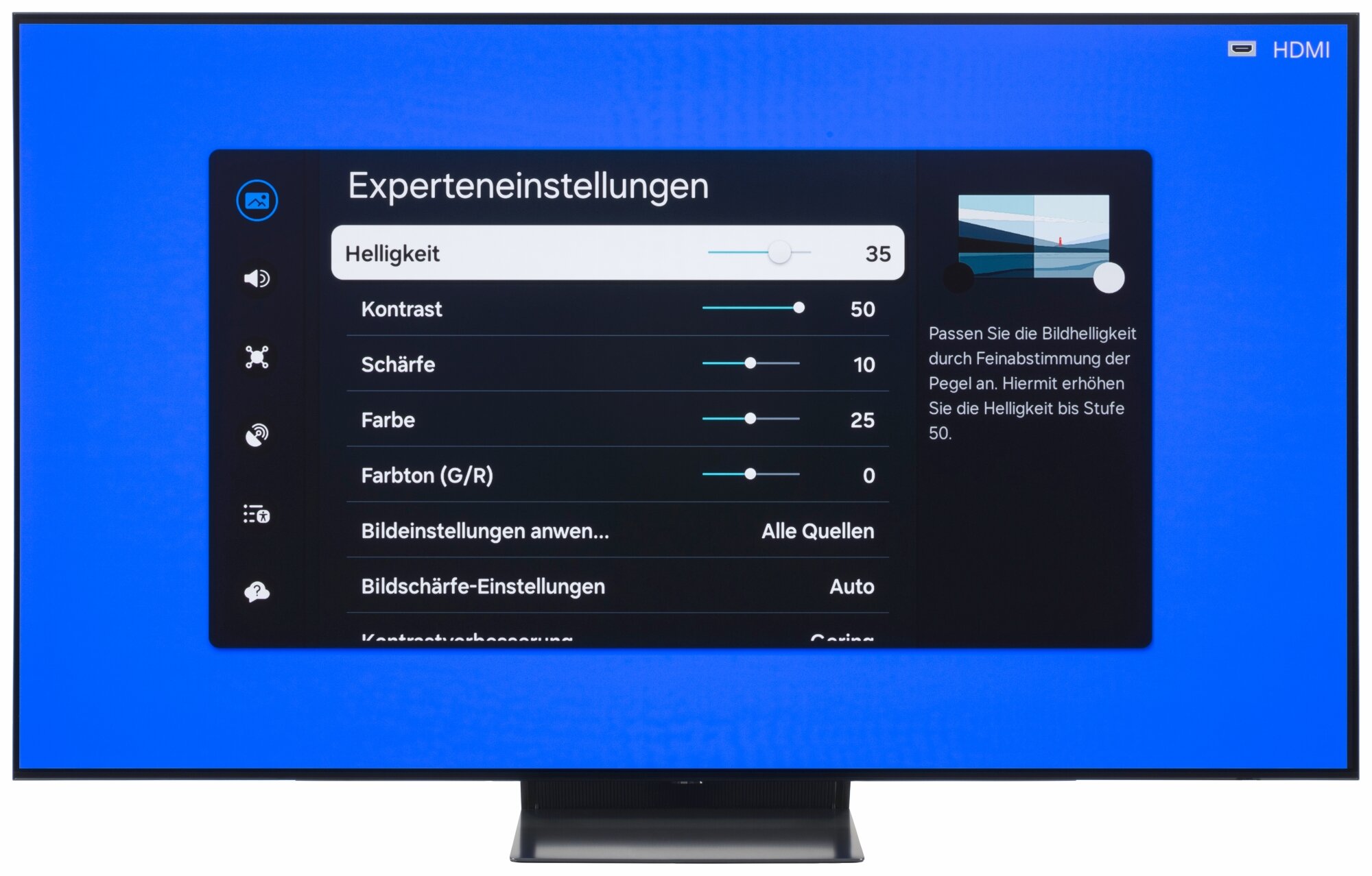 Samsung GQ65S90DAT Bildschirmmenü