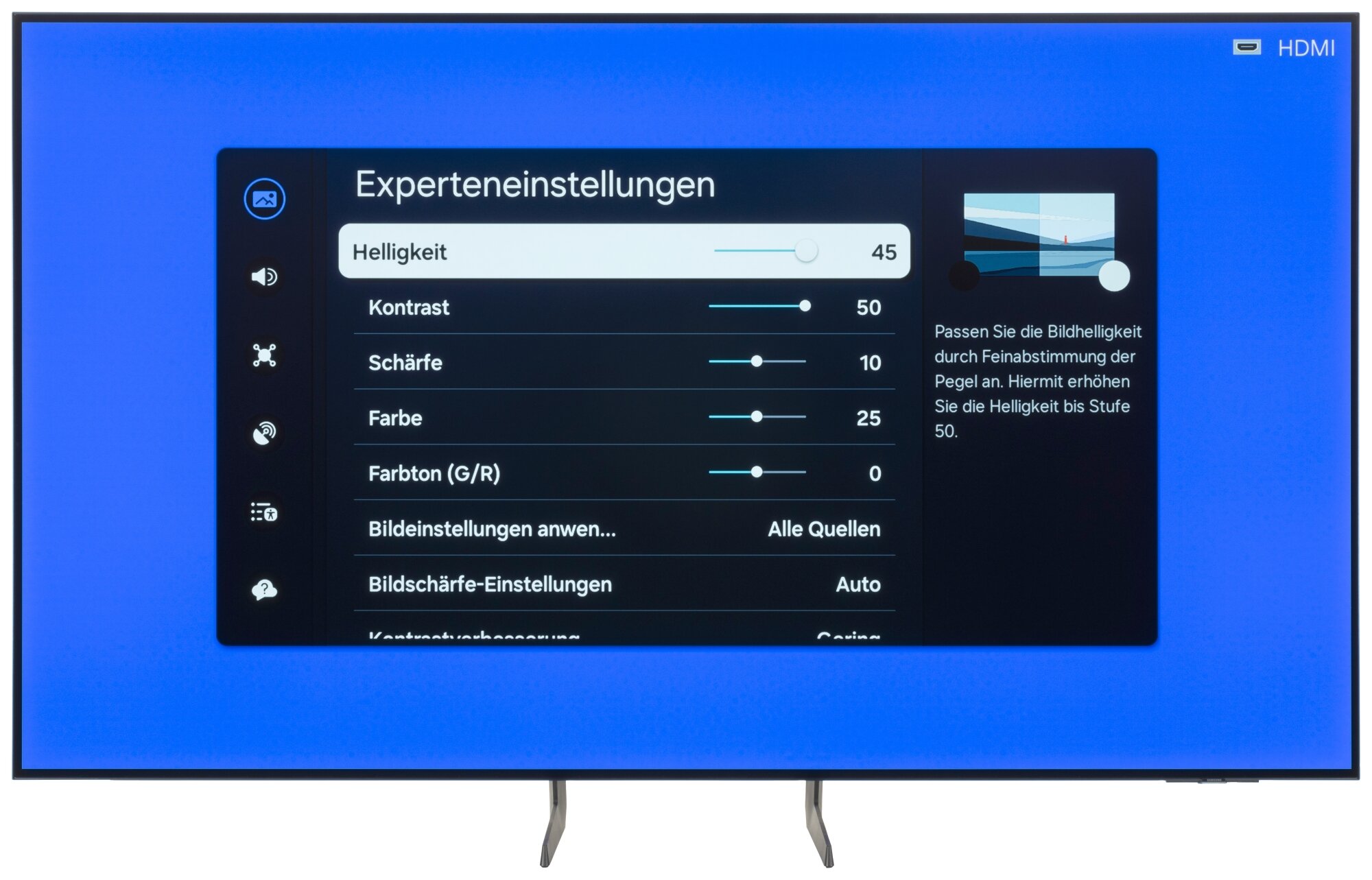 Samsung GQ65S85DAE Bildschirmmenü