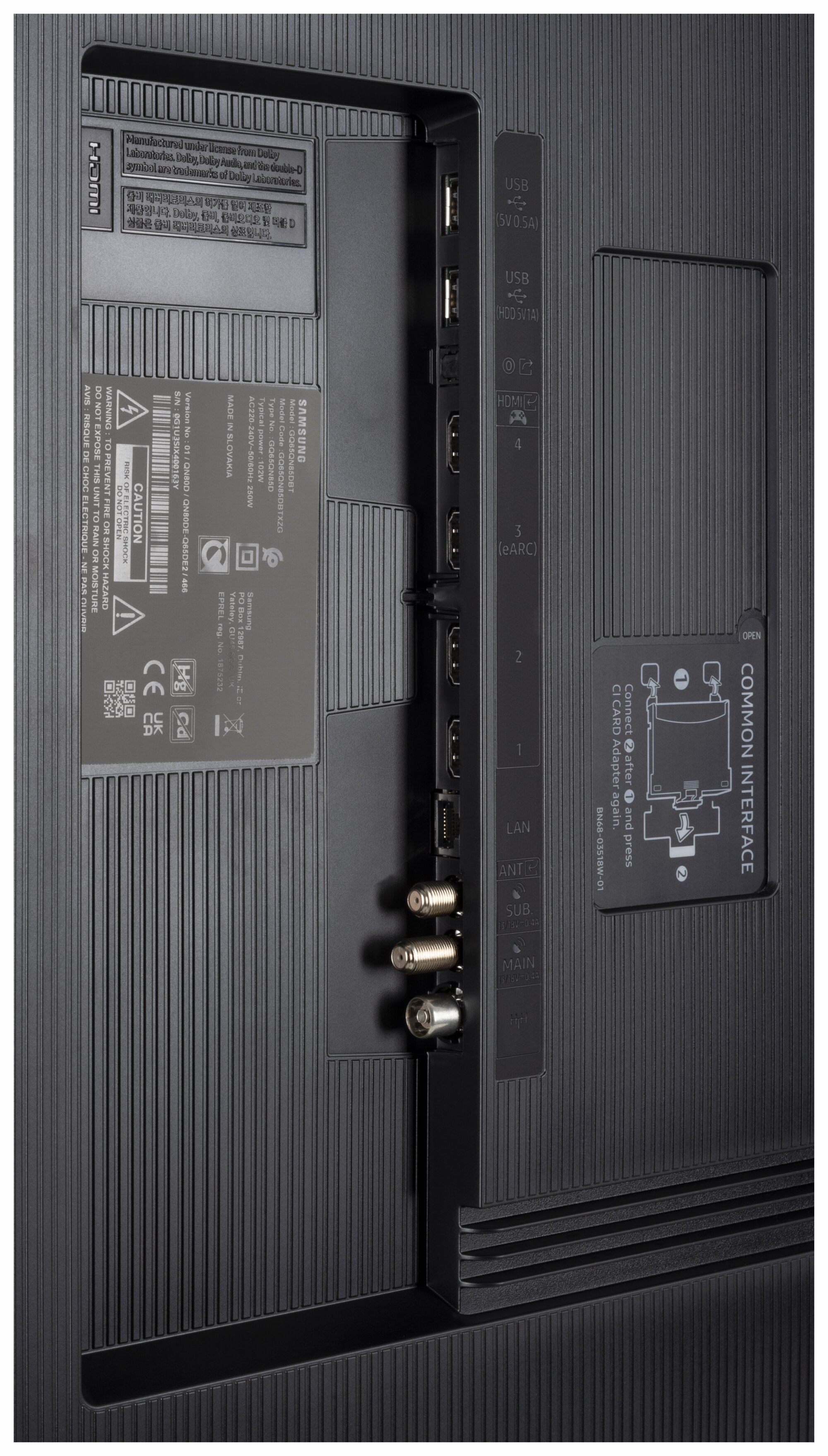 Samsung GQ65QN85DBT Anschlüsse