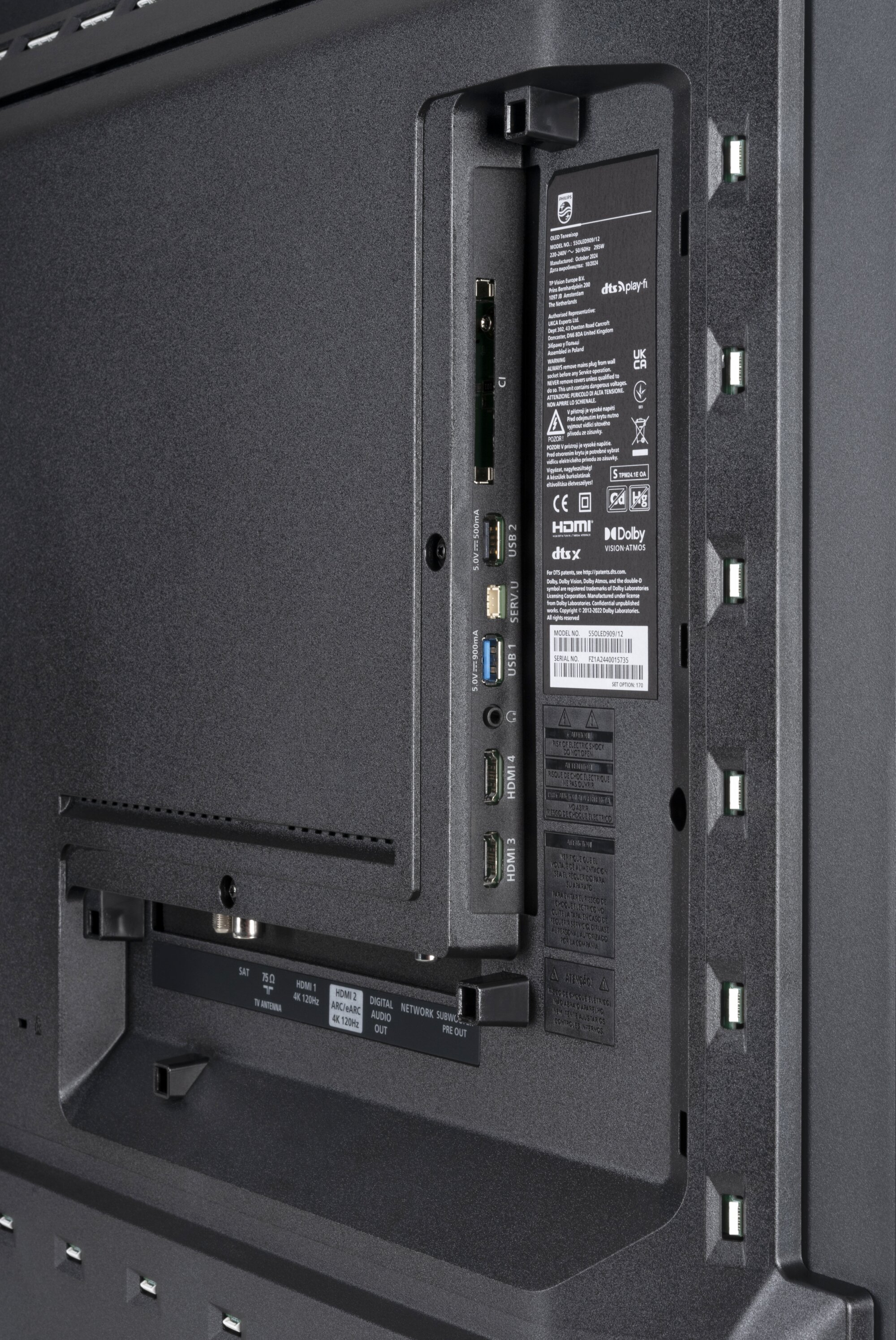 Philips 55OLED909 Anschlüsse
