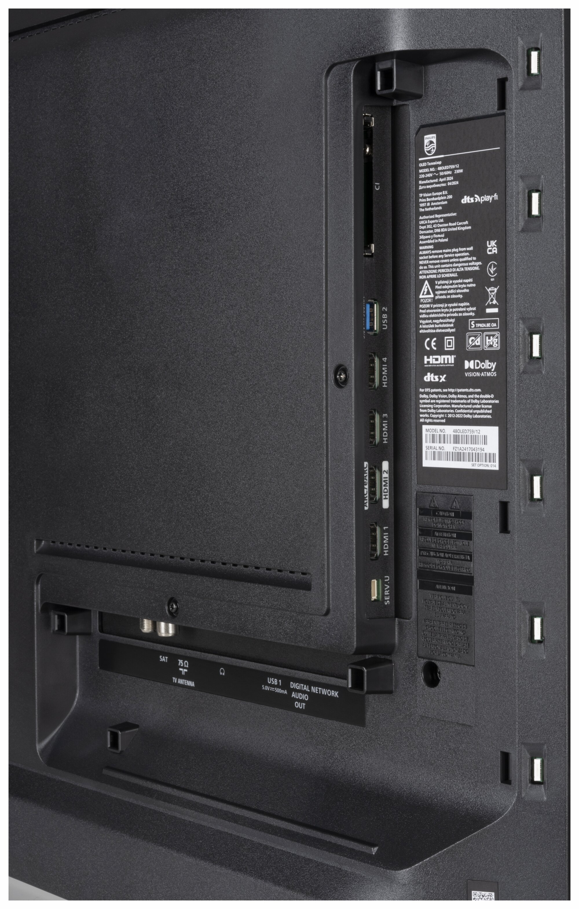 Philips 48OLED759 Anschlüsse