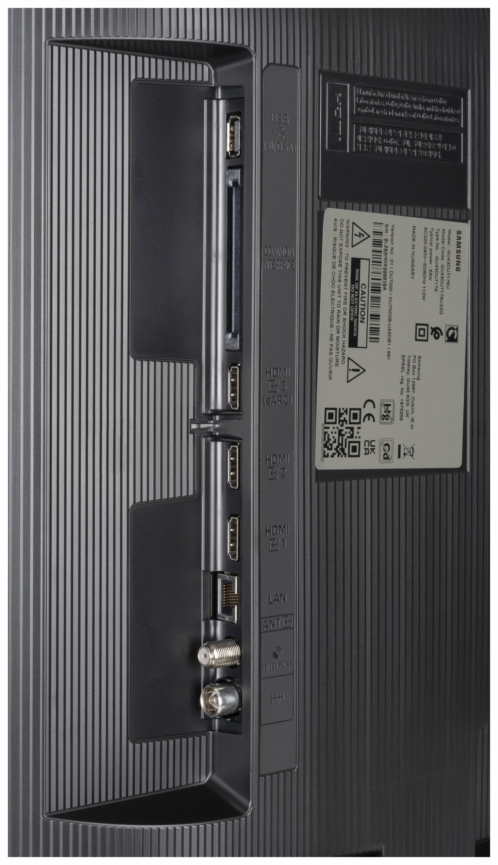 Samsung GU43DU7179U Anschlüsse