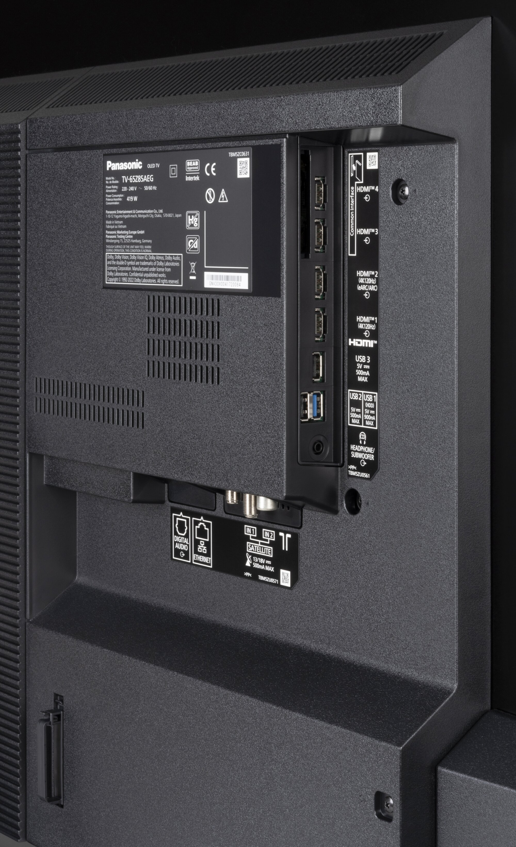 Panasonic TV-65Z85AEG Anschlüsse