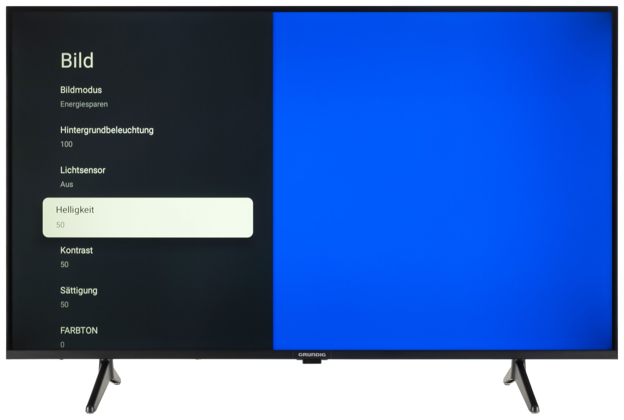 Grundig 43 GUB 7440 Q Bildschirmmenü