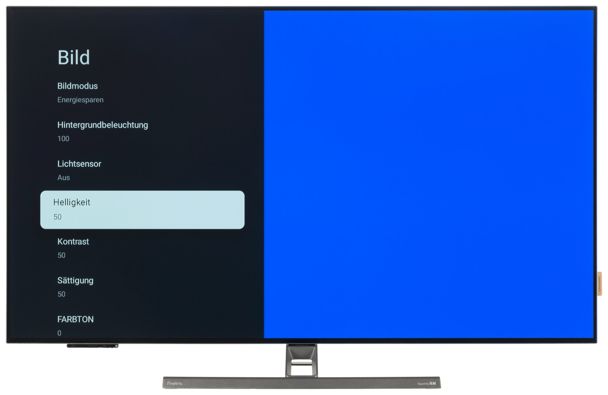 Grundig 55 GOB 9490 Singapur Bildschirmmenü