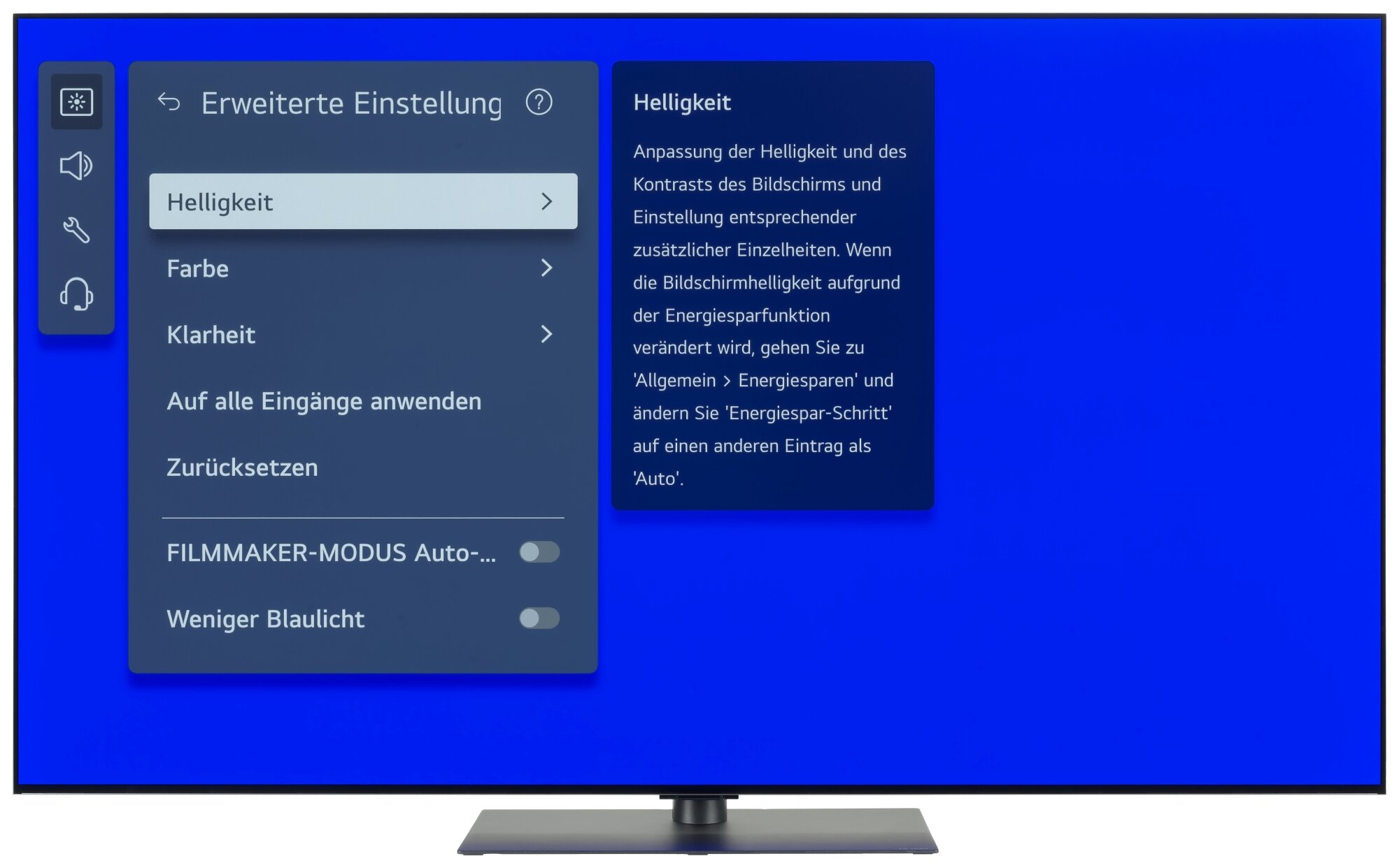 LG OLED65G59LS Bildschirmmenü