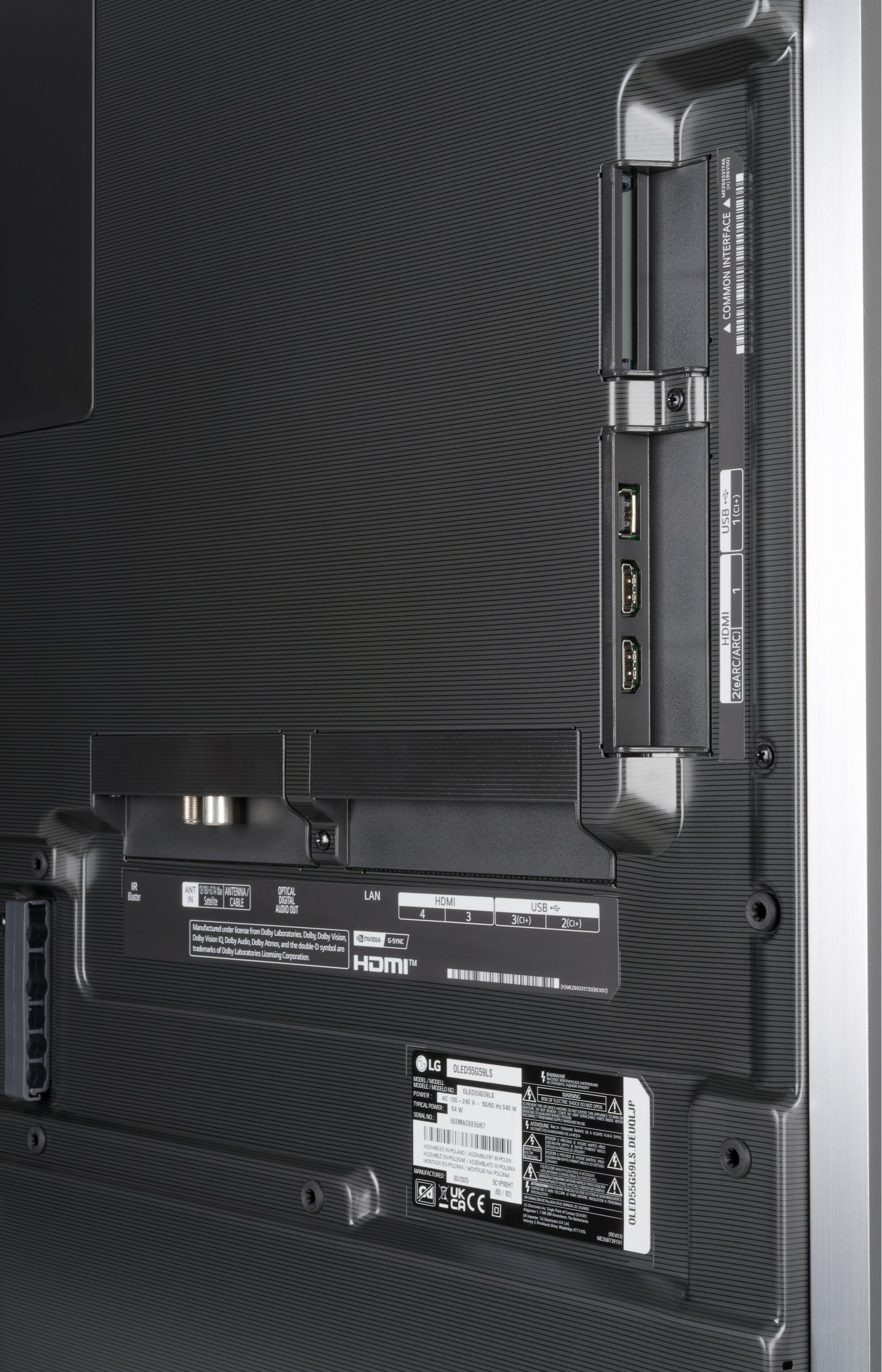 LG OLED55G59LS Anschlüsse