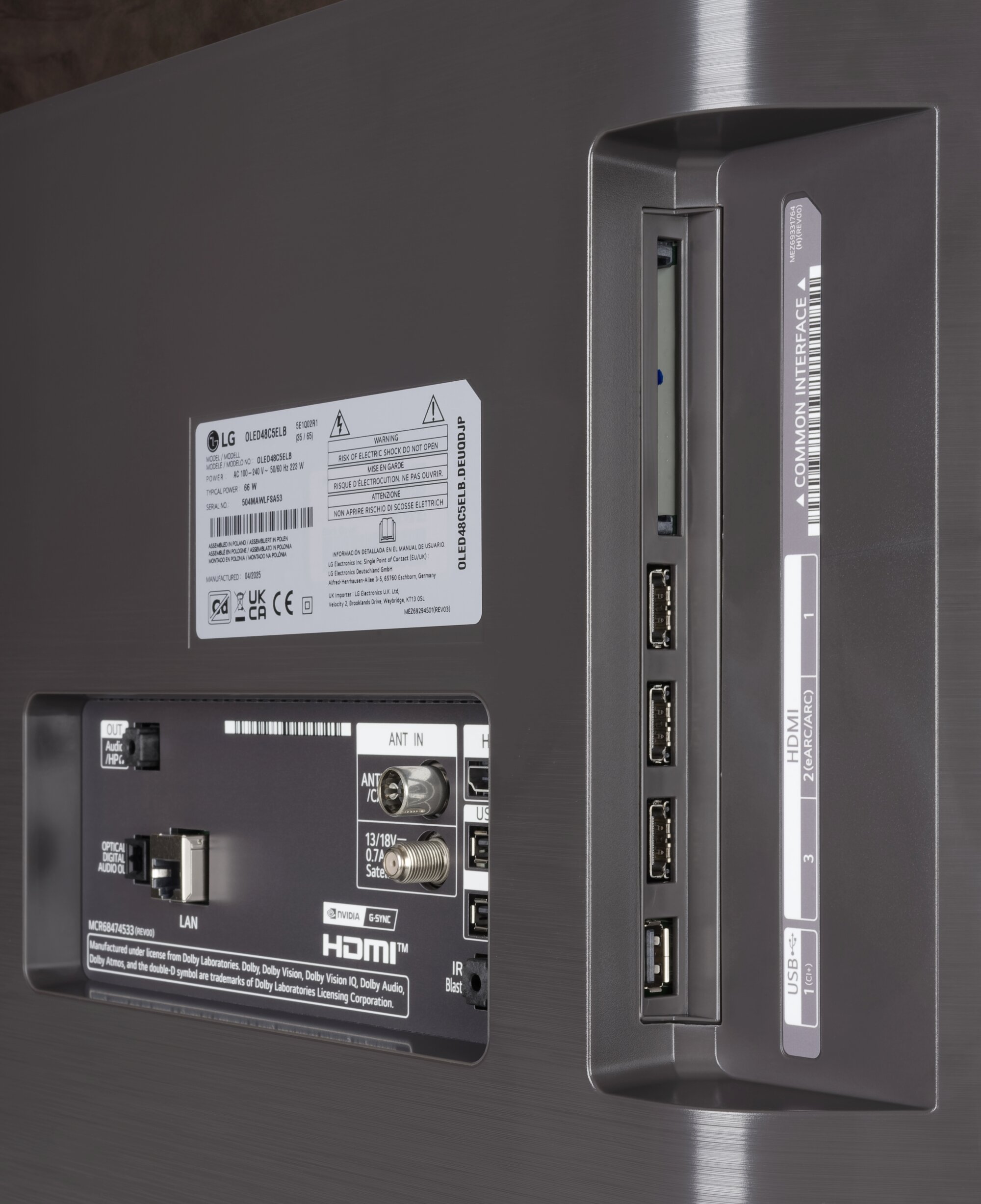 LG OLED48C5ELB Anschlüsse