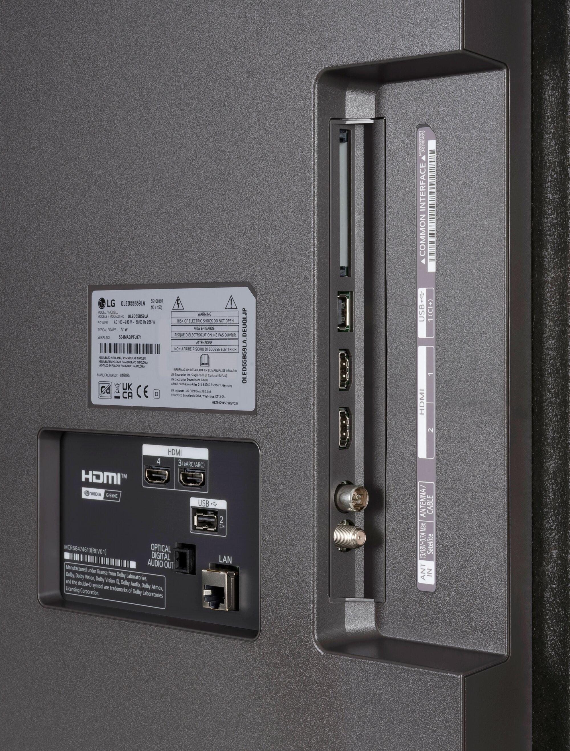 LG OLED55B59LA Anschlüsse