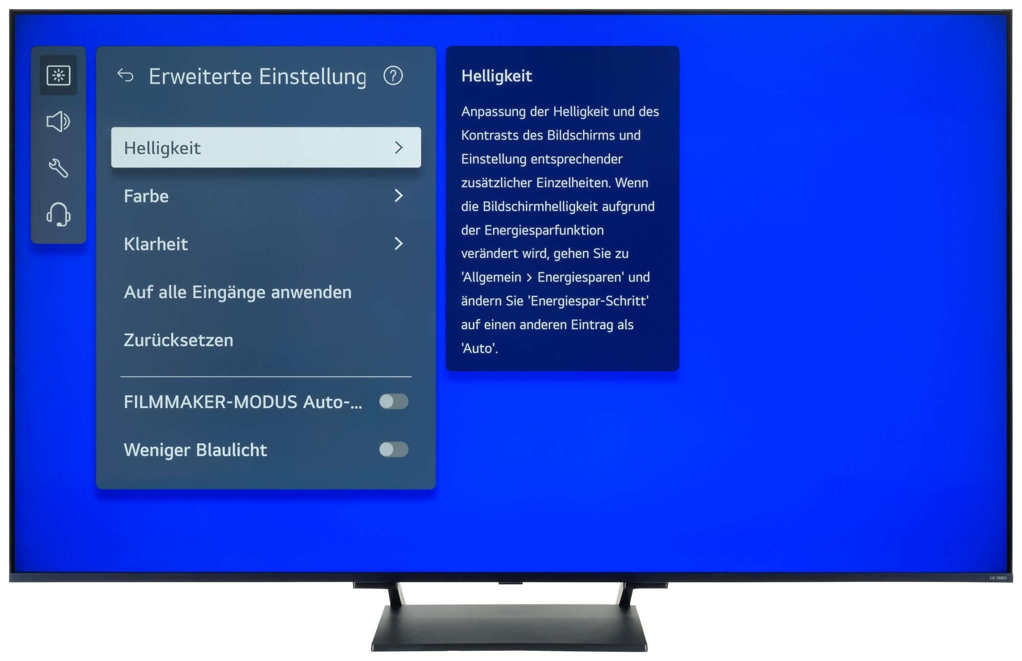 LG 65QNED93A6A Bildschirmmenü
