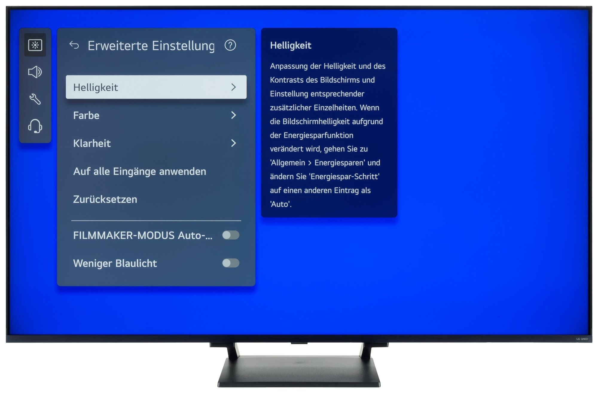LG 55QNED93A6A Bildschirmmenü