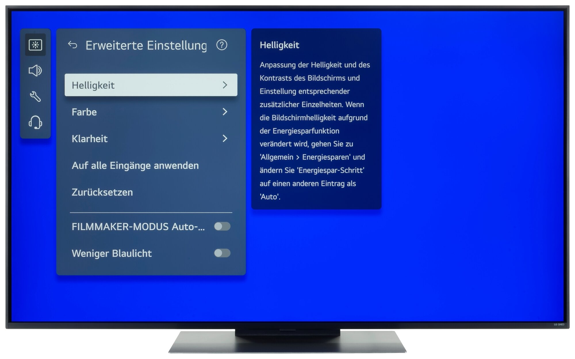 LG 55QNED86A6A Bildschirmmenü