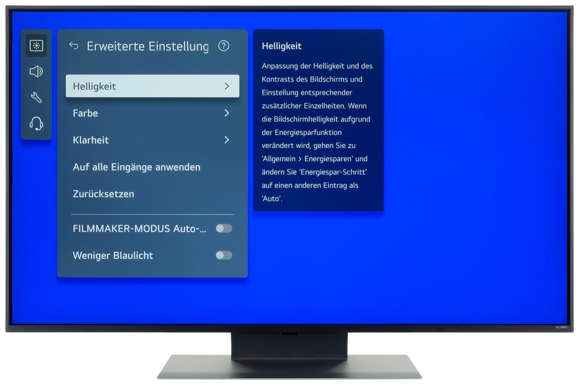 LG 50QNED86A6C Bildschirmmenü