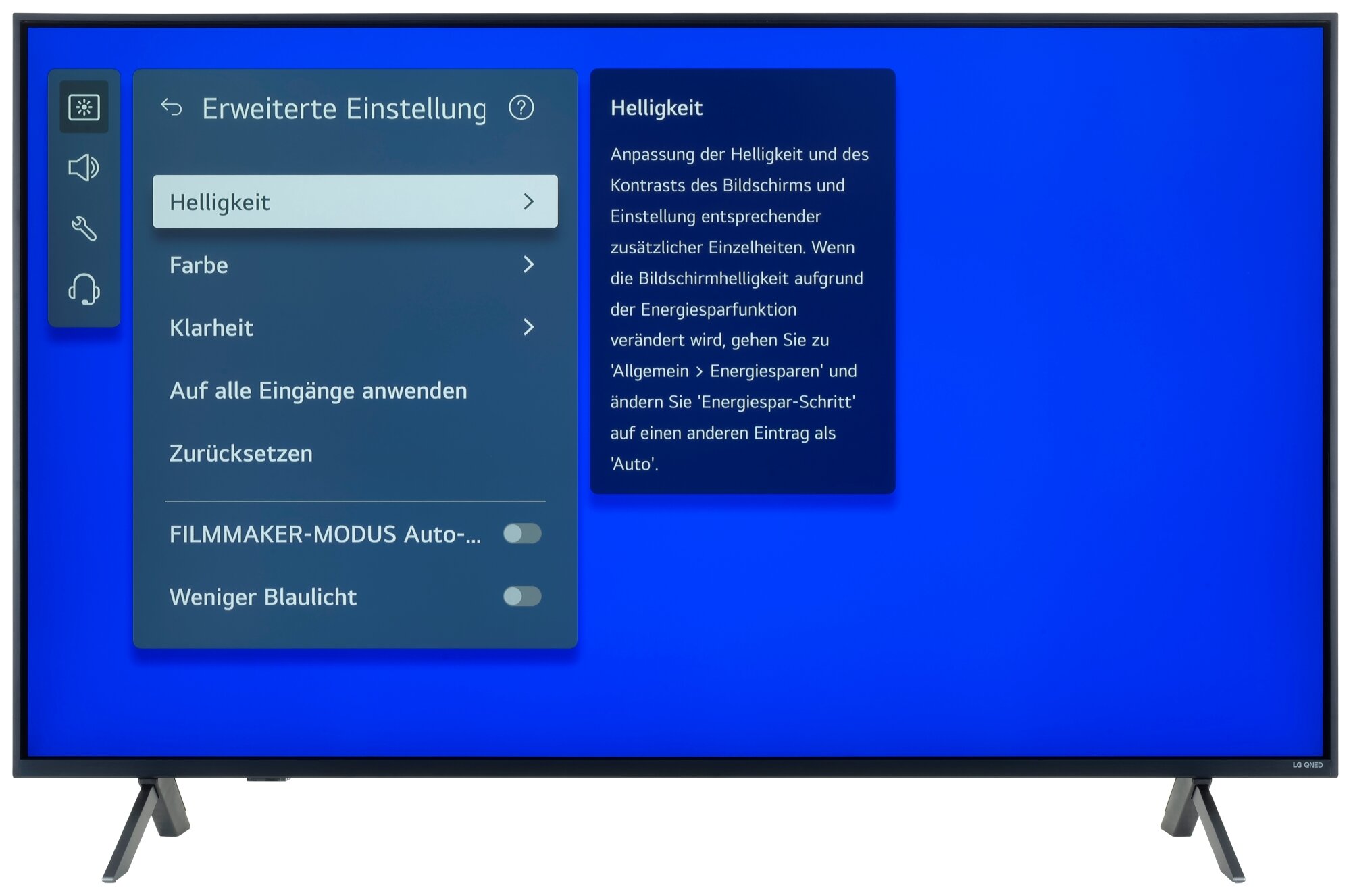 LG 50QNED82A6B Bildschirmmenü