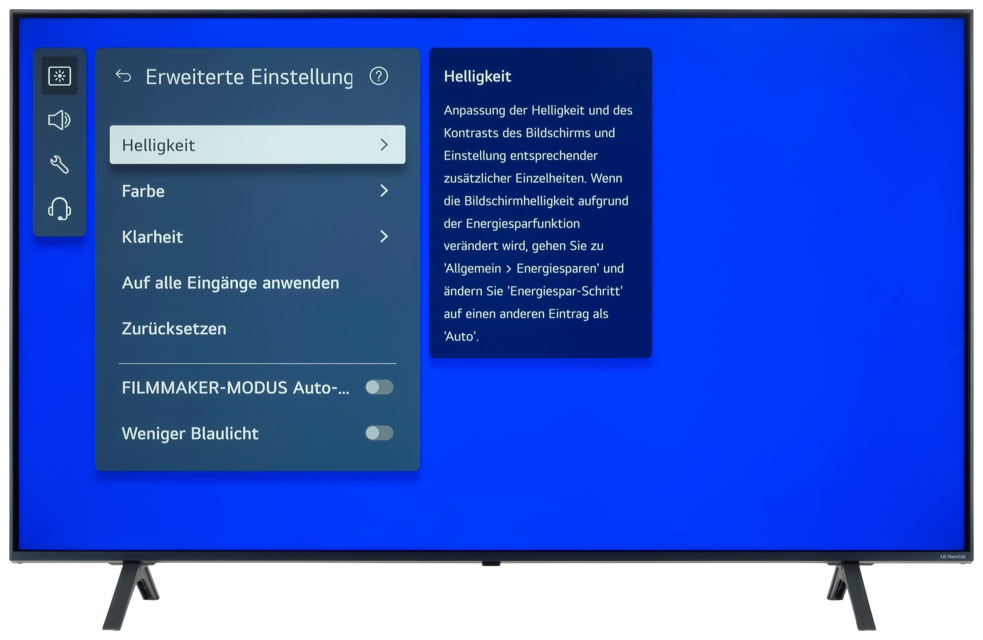 LG 55NANO80A6B Bildschirmmenü