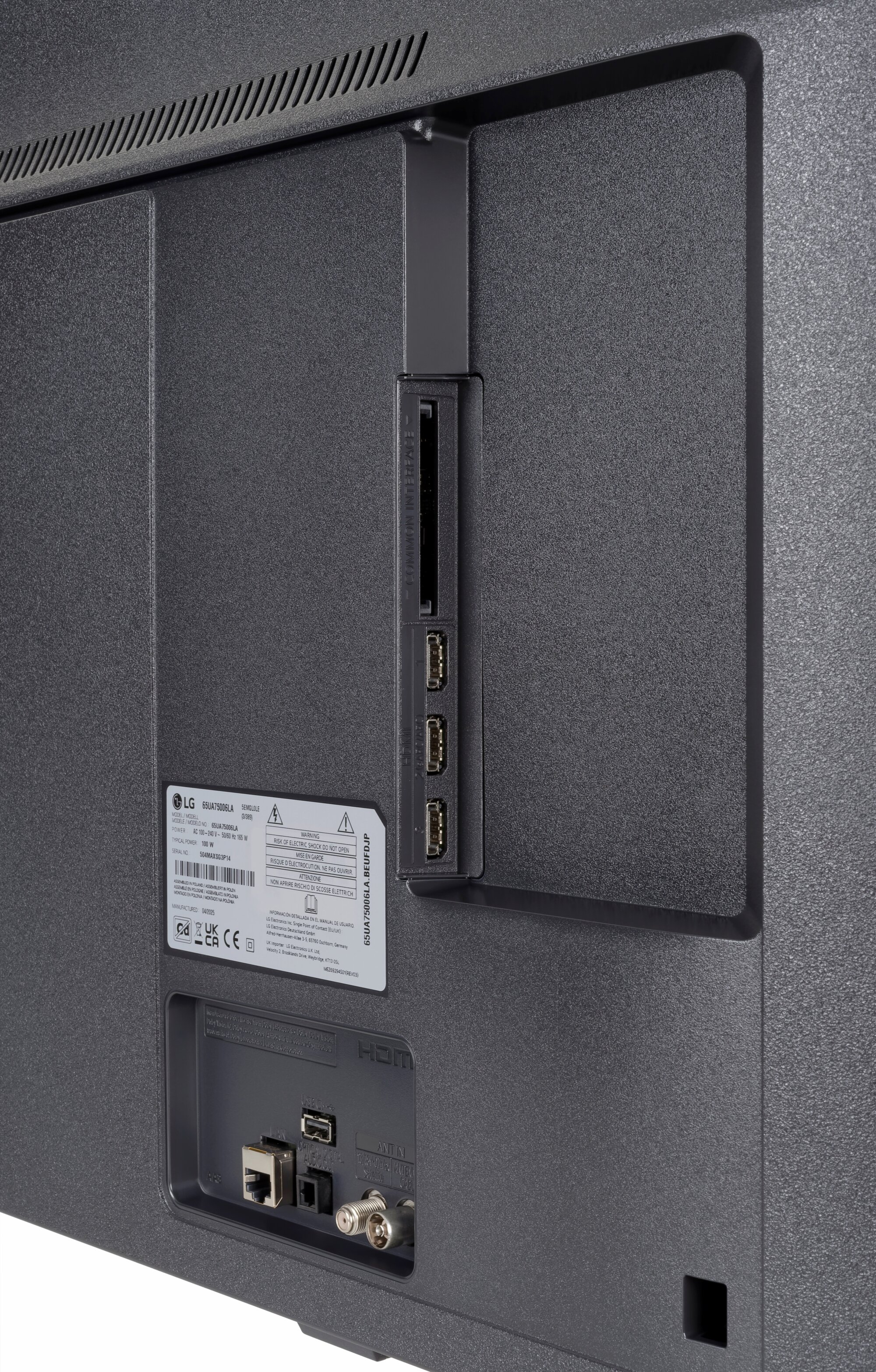 LG 65UA75006LA Anschlüsse