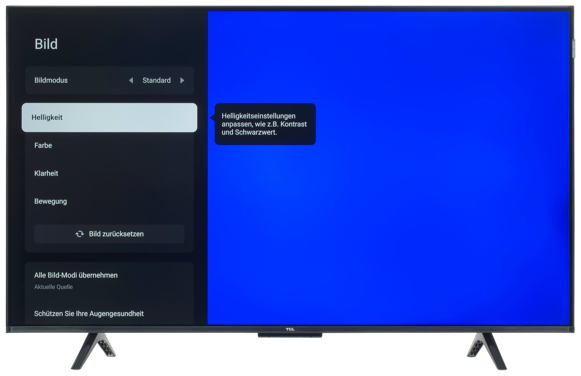 TCL 43P7KX1 Bildschirmmenü