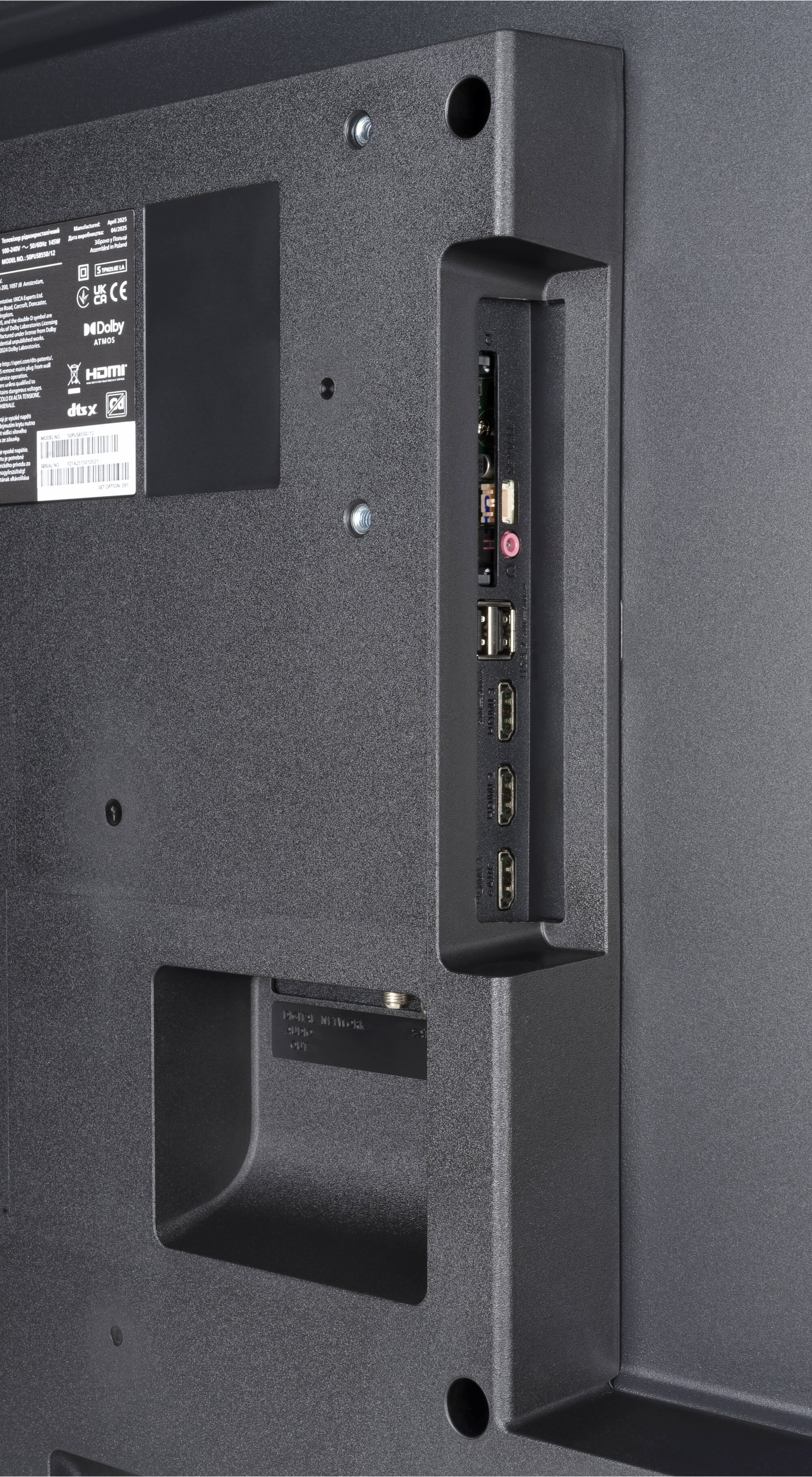 Philips 50PUS8550 Anschlüsse