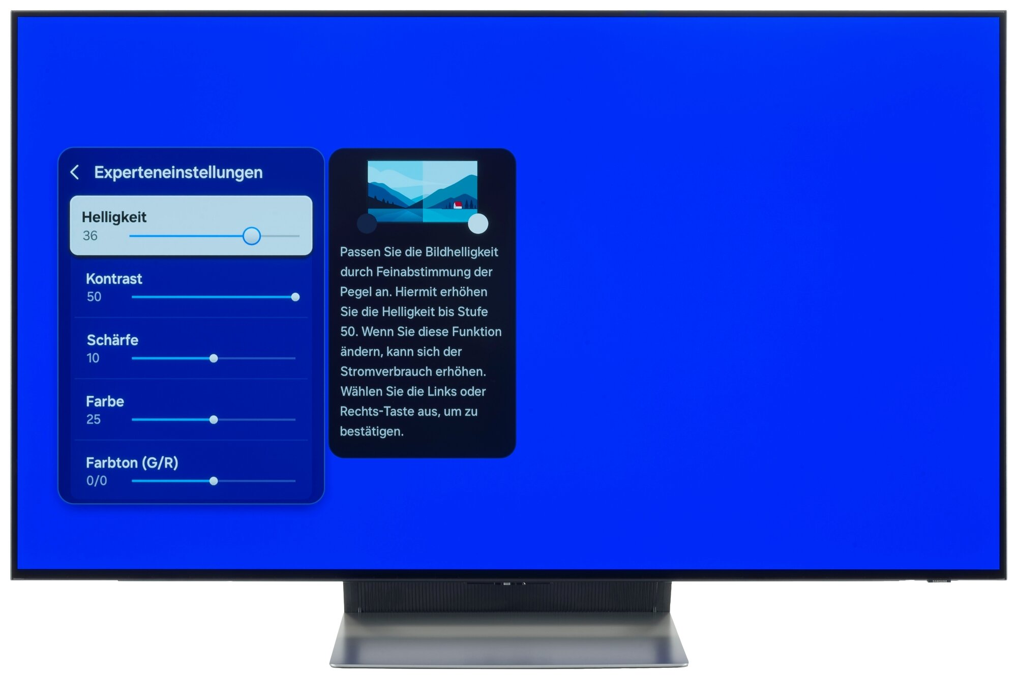 Samsung GQ48S90FAT Bildschirmmenü