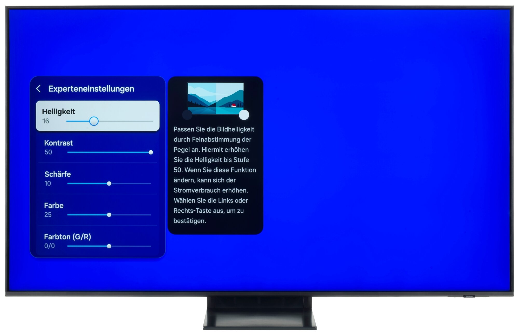 Samsung GQ55QN70FAU Bildschirmmenü