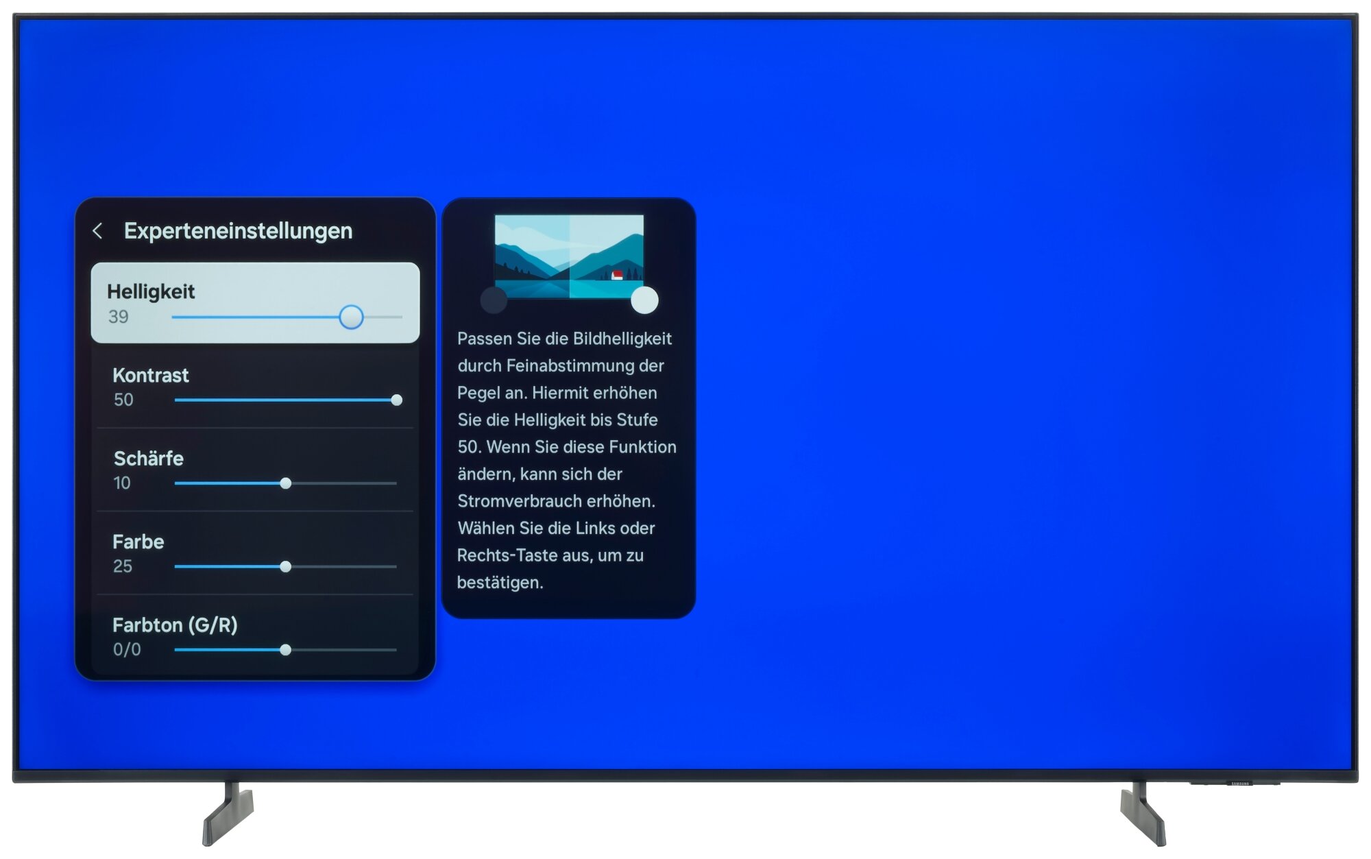 Samsung GU65U8079FU Bildschirmmenü