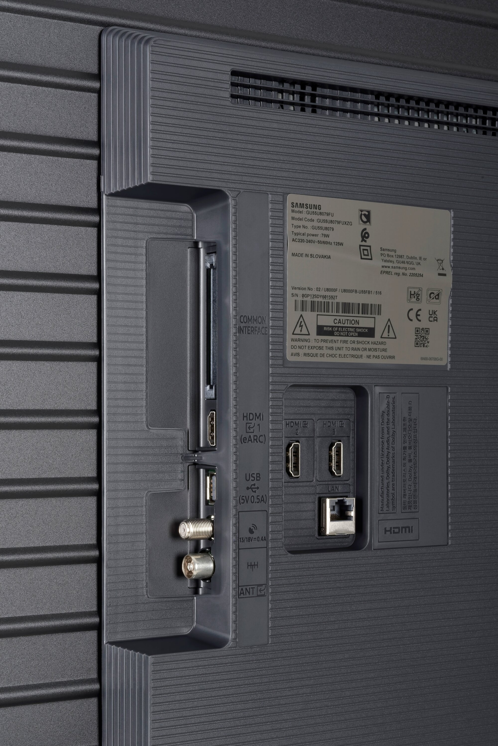 Samsung GU55U8079FU Anschlüsse