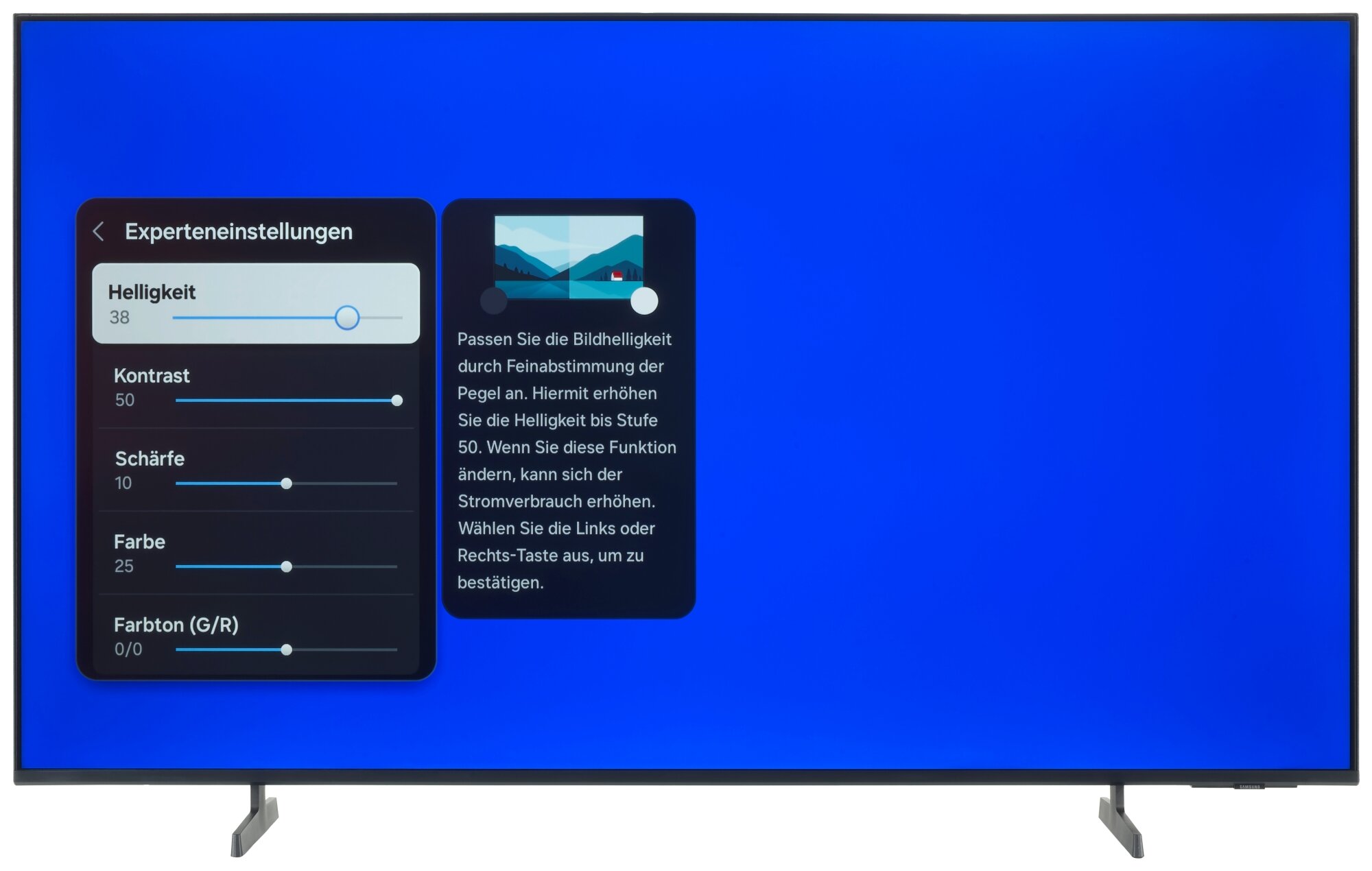 Samsung GU55U8079FU Bildschirmmenü