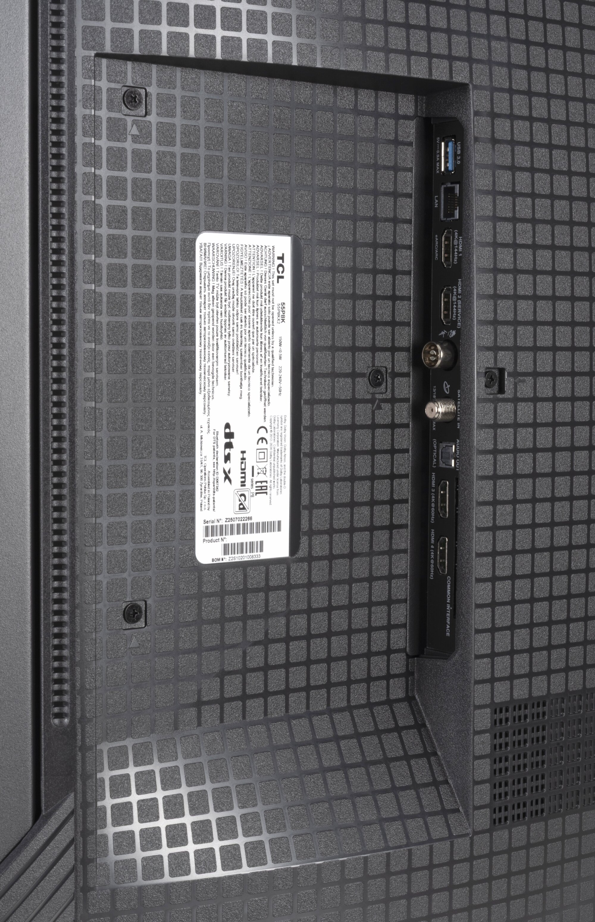 TCL 55P8K Anschlüsse