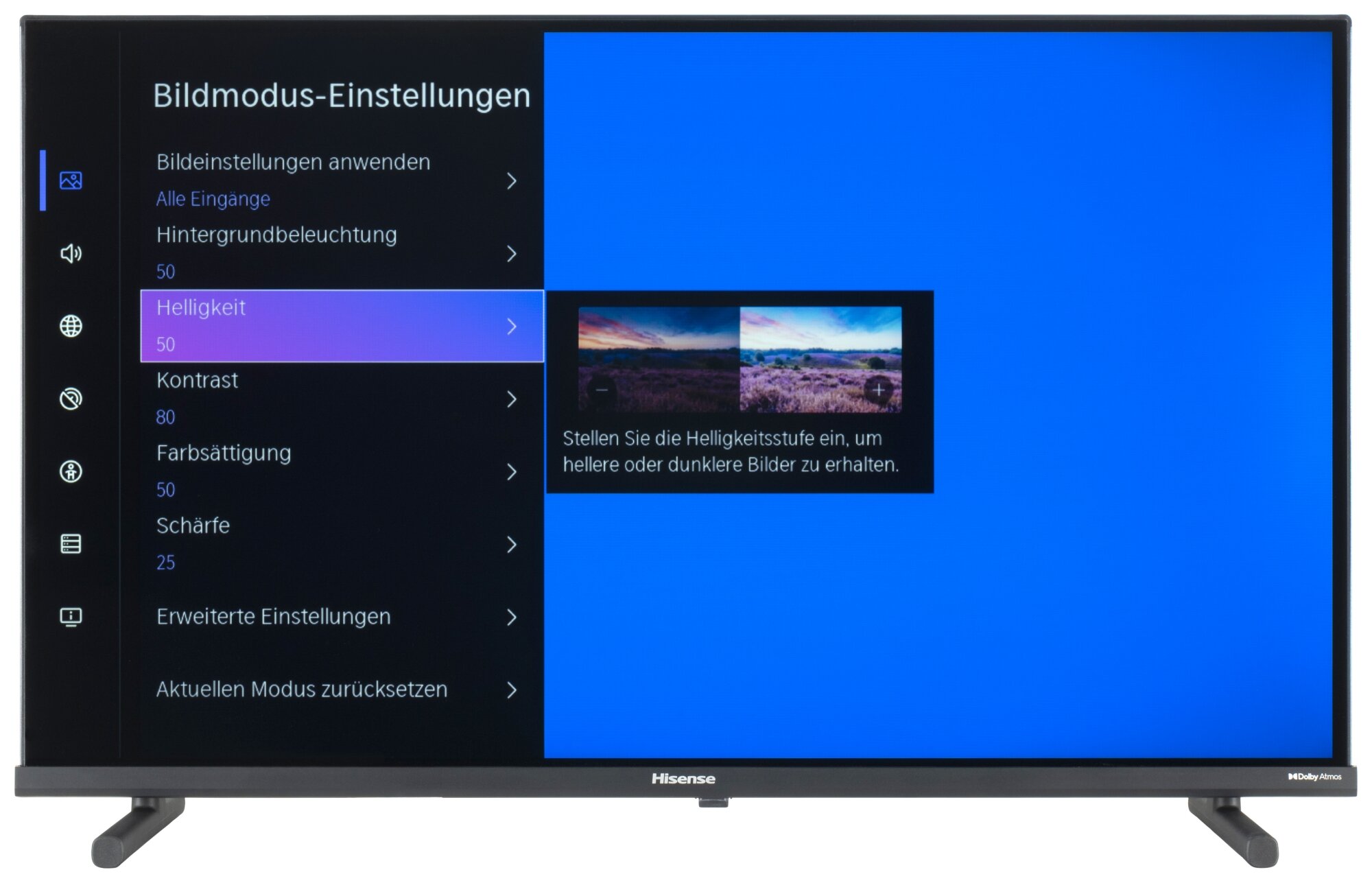 Hisense 32A5Q Bildschirmmenü