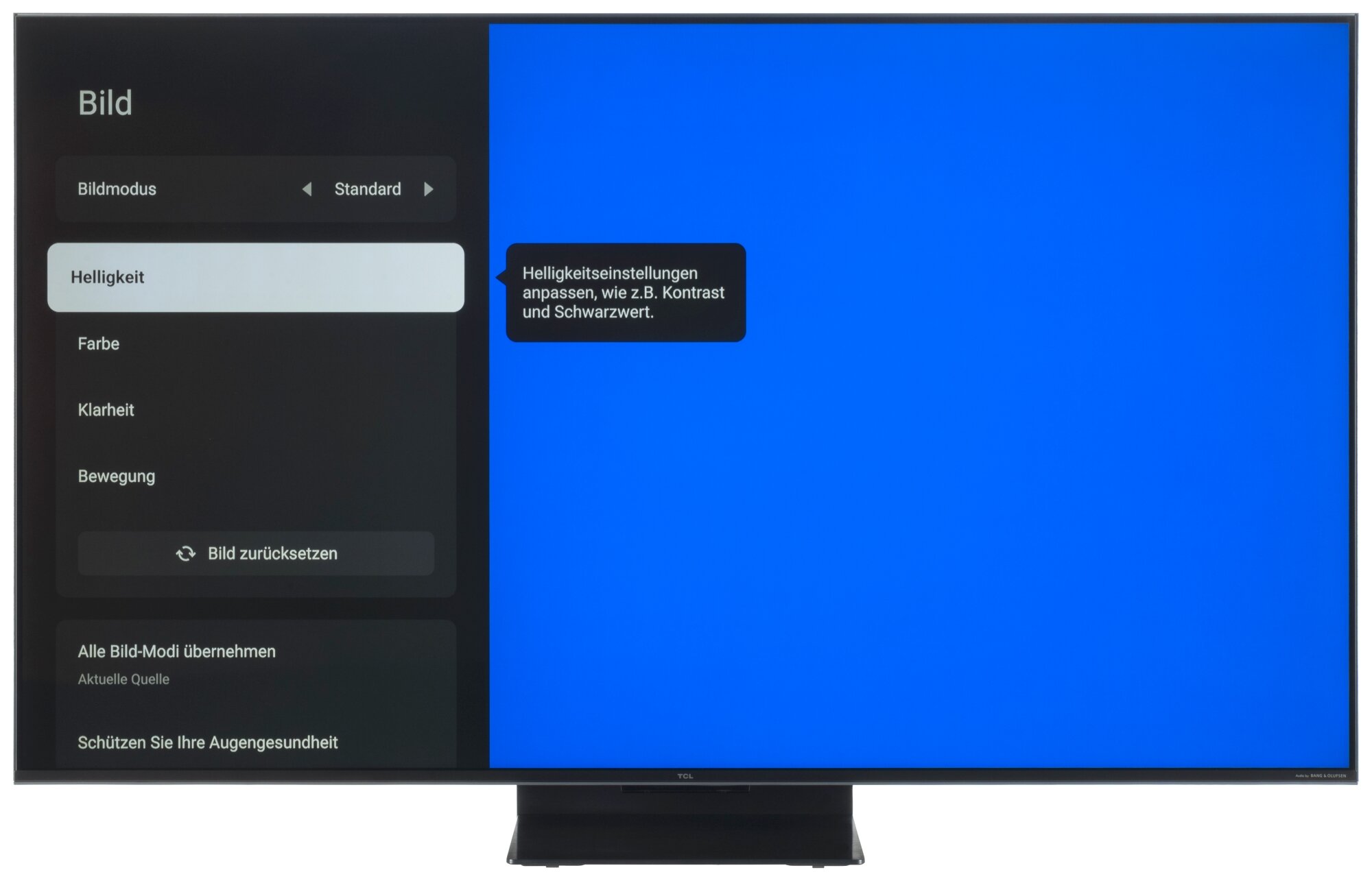 TCL 55C7K Bildschirmmenü