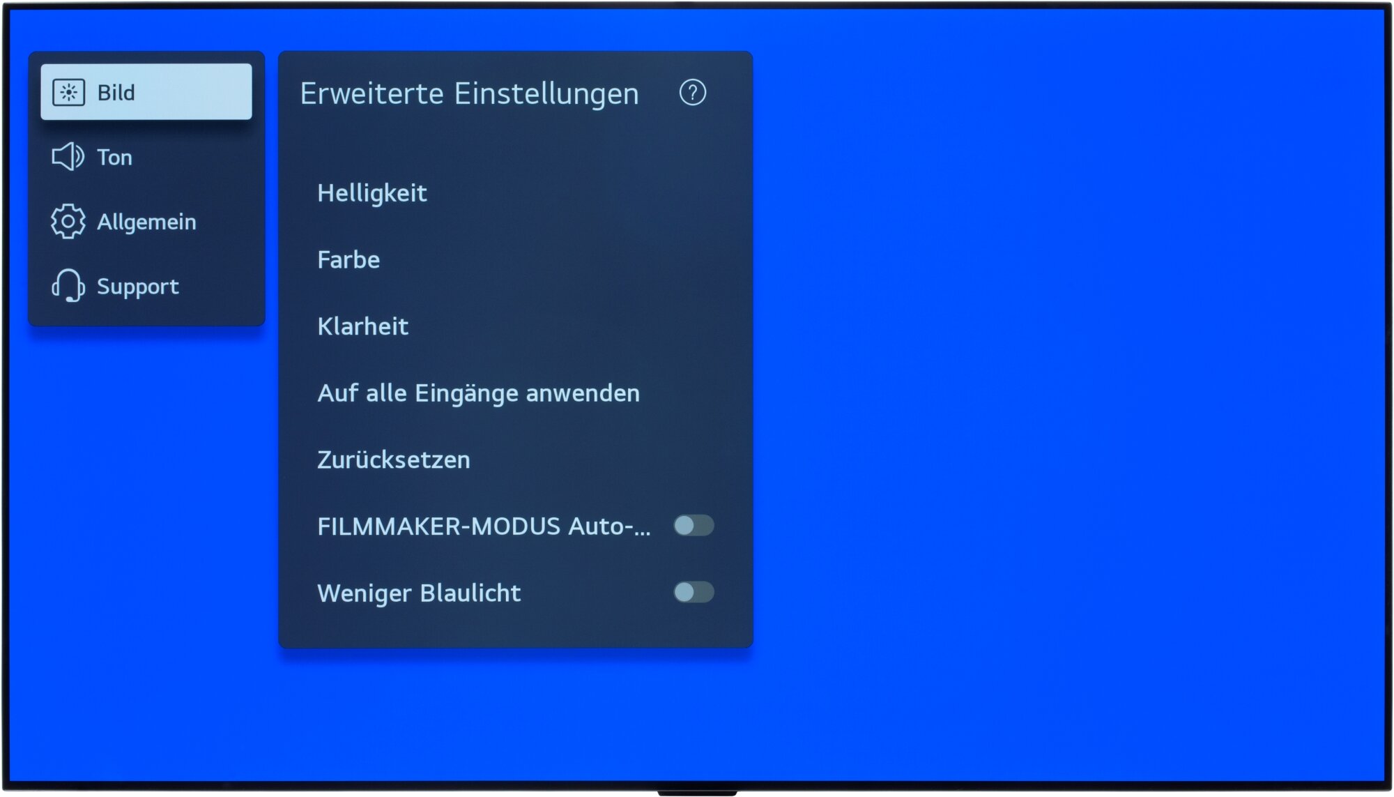 LG OLED65G19LA Bildschirmmenü
