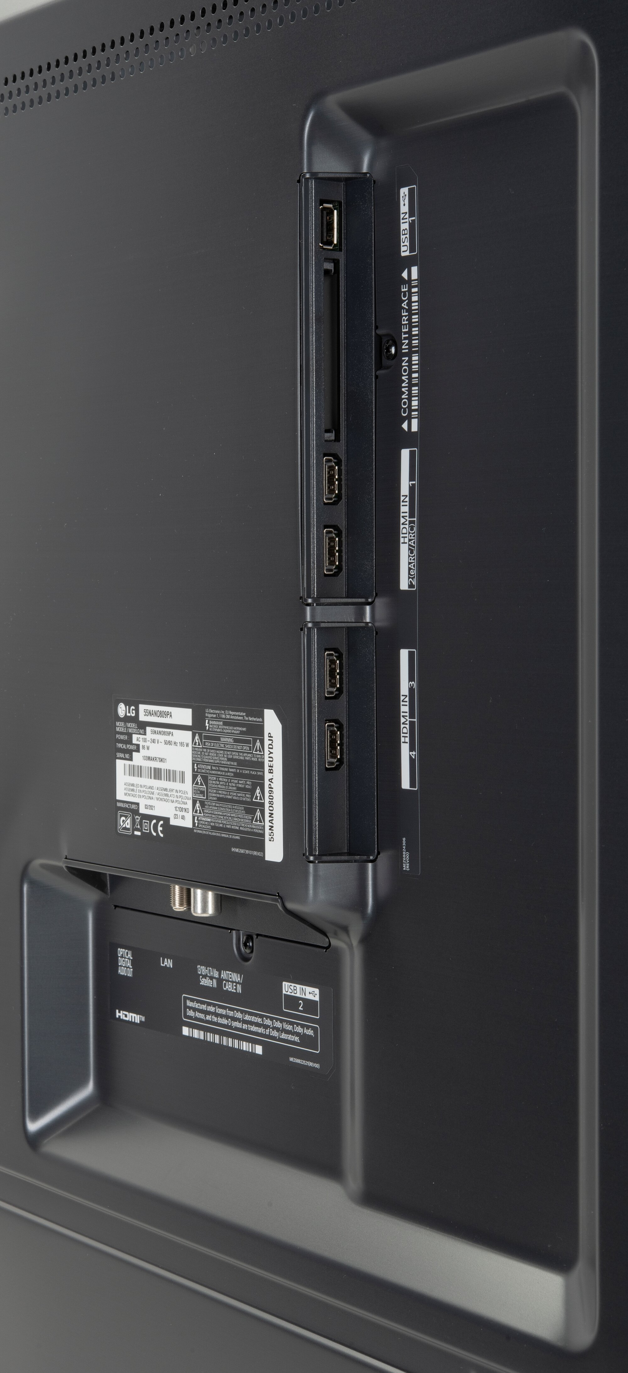 LG 55NANO809PA Anschlüsse