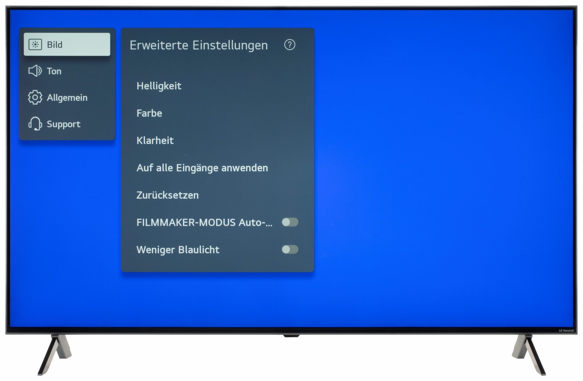 LG 55NANO809PA Bildschirmmenü