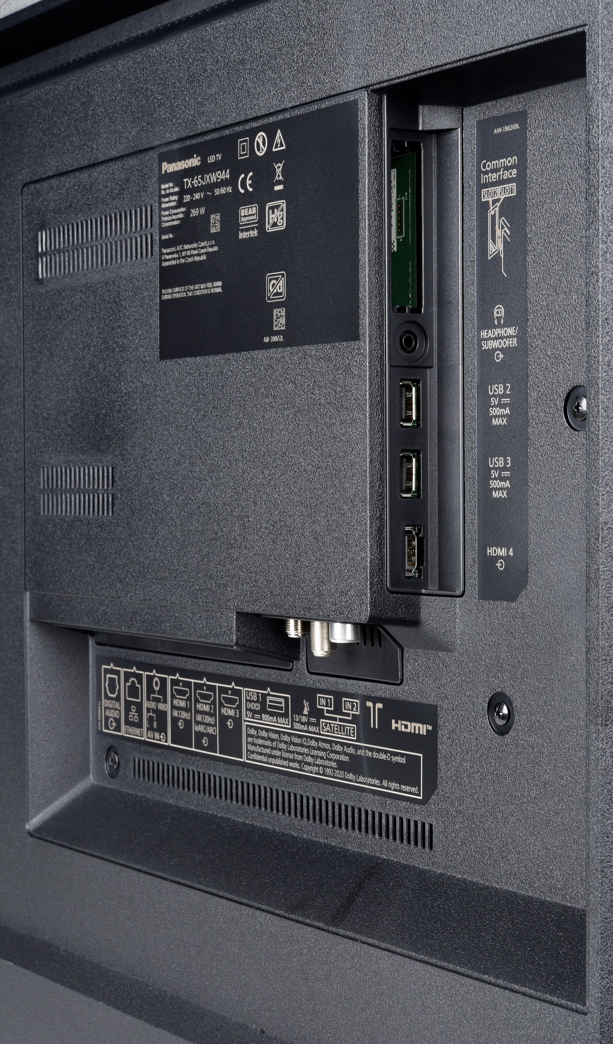 Panasonic TX-65JXW944 Anschlüsse
