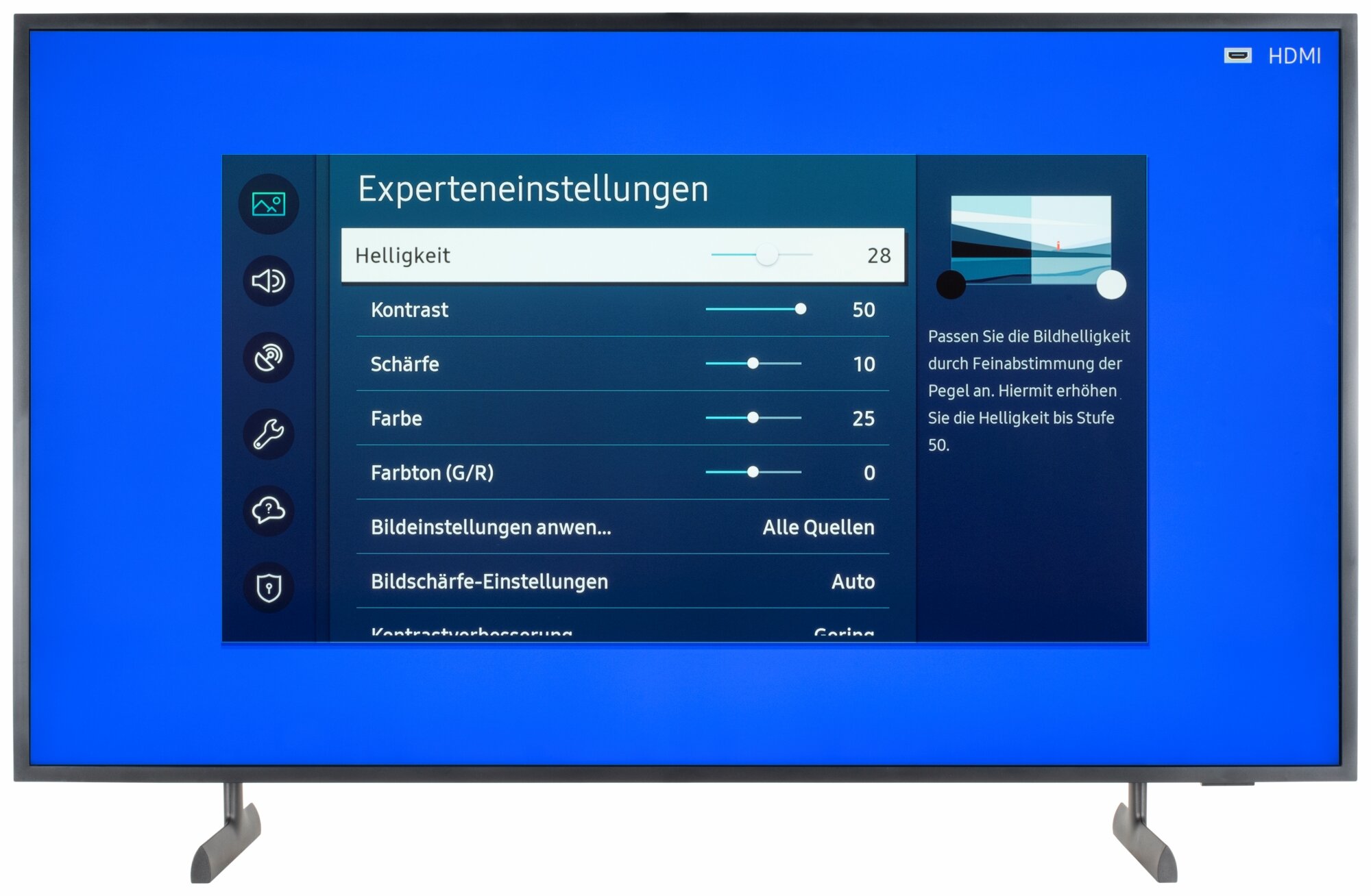 Samsung GQ43LS03AAU Bildschirmmenü