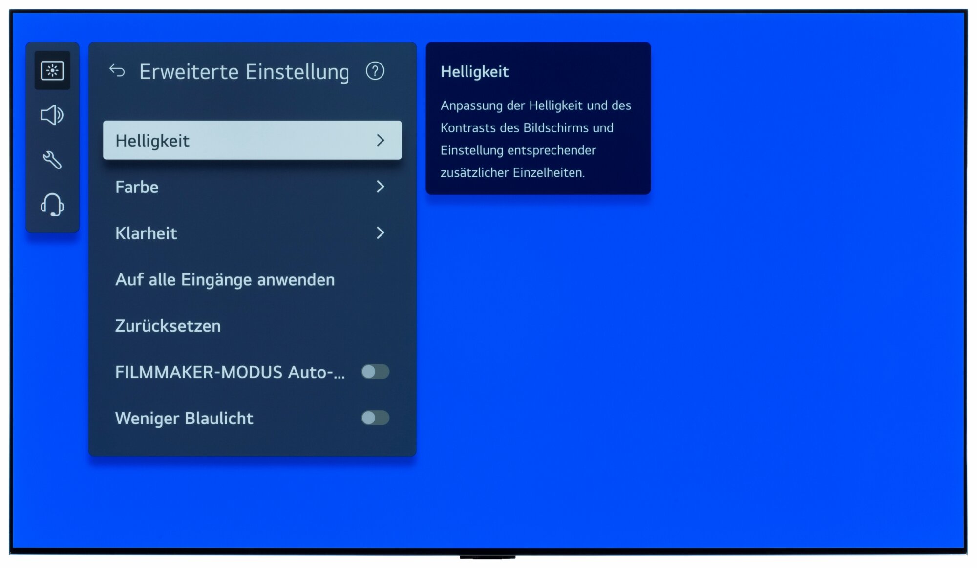 LG OLED65G29LA Bildschirmmenü