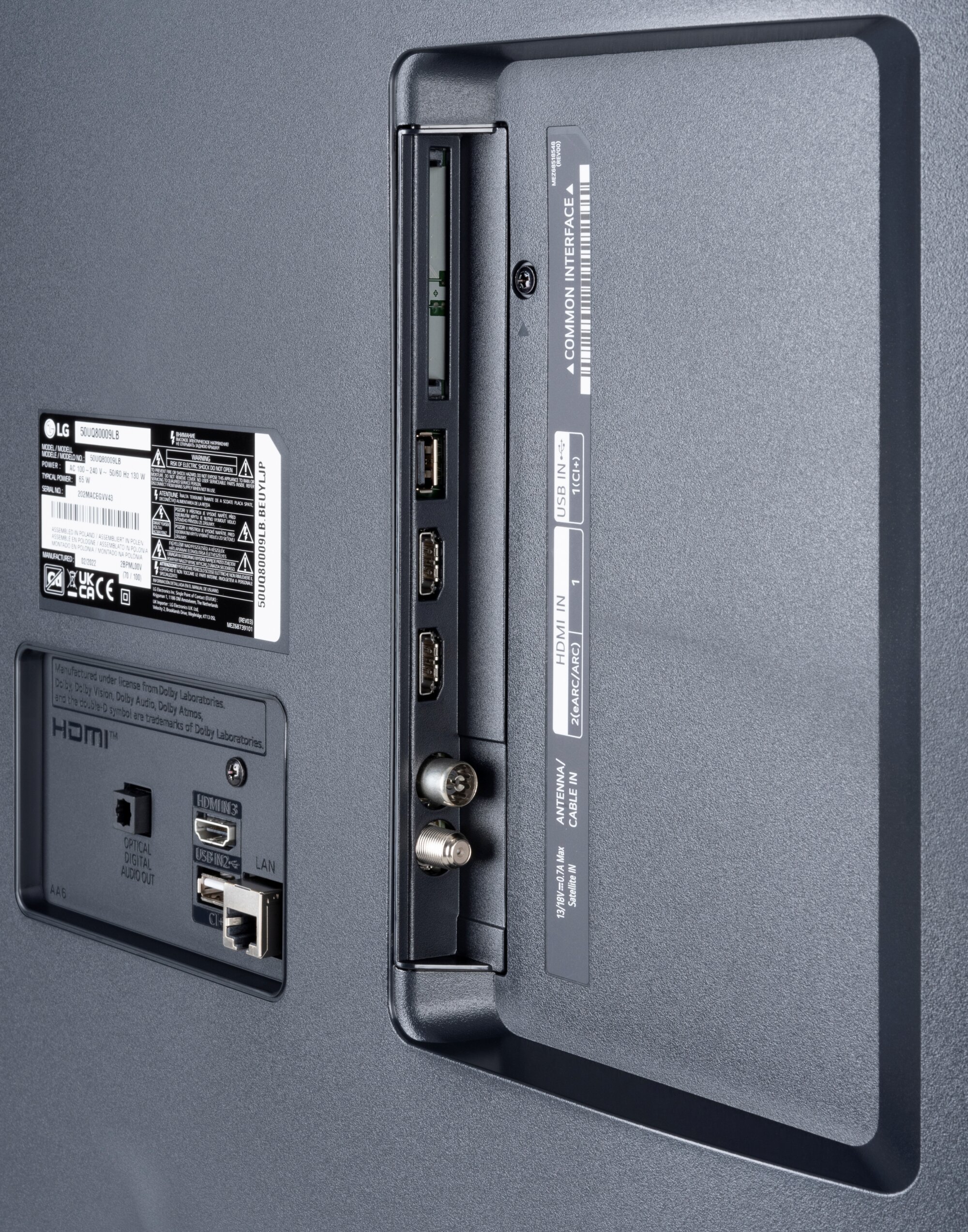 LG 50UQ80009LB Anschlüsse