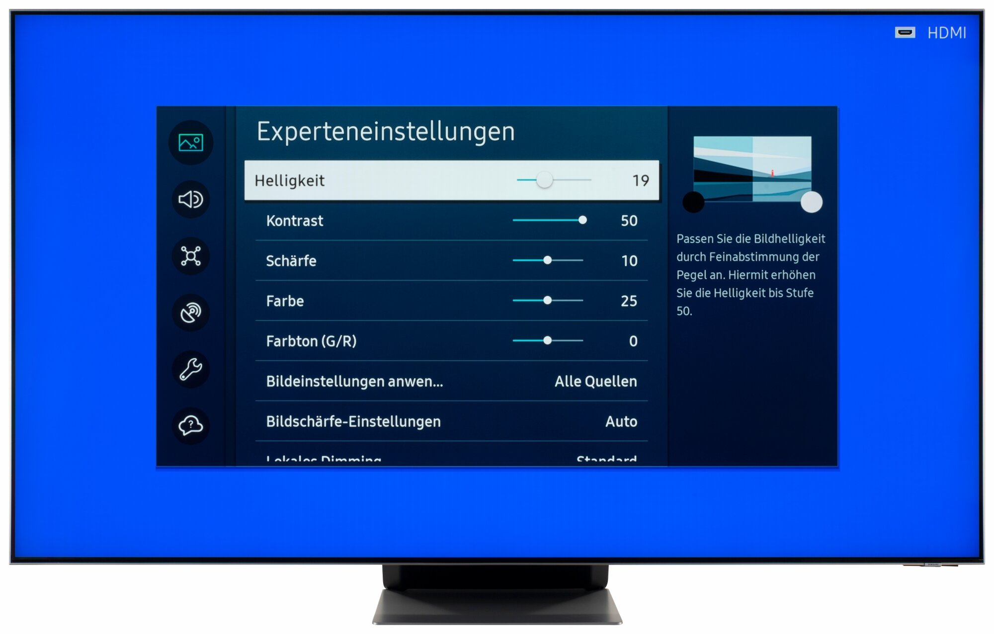 Samsung GQ65QN95BAT Bildschirmmenü