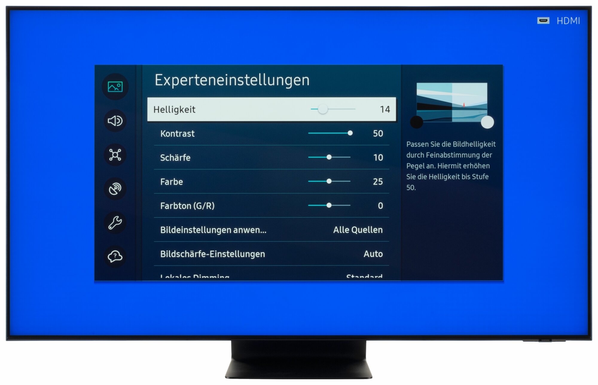 Samsung GQ55QN90BAT Bildschirmmenü