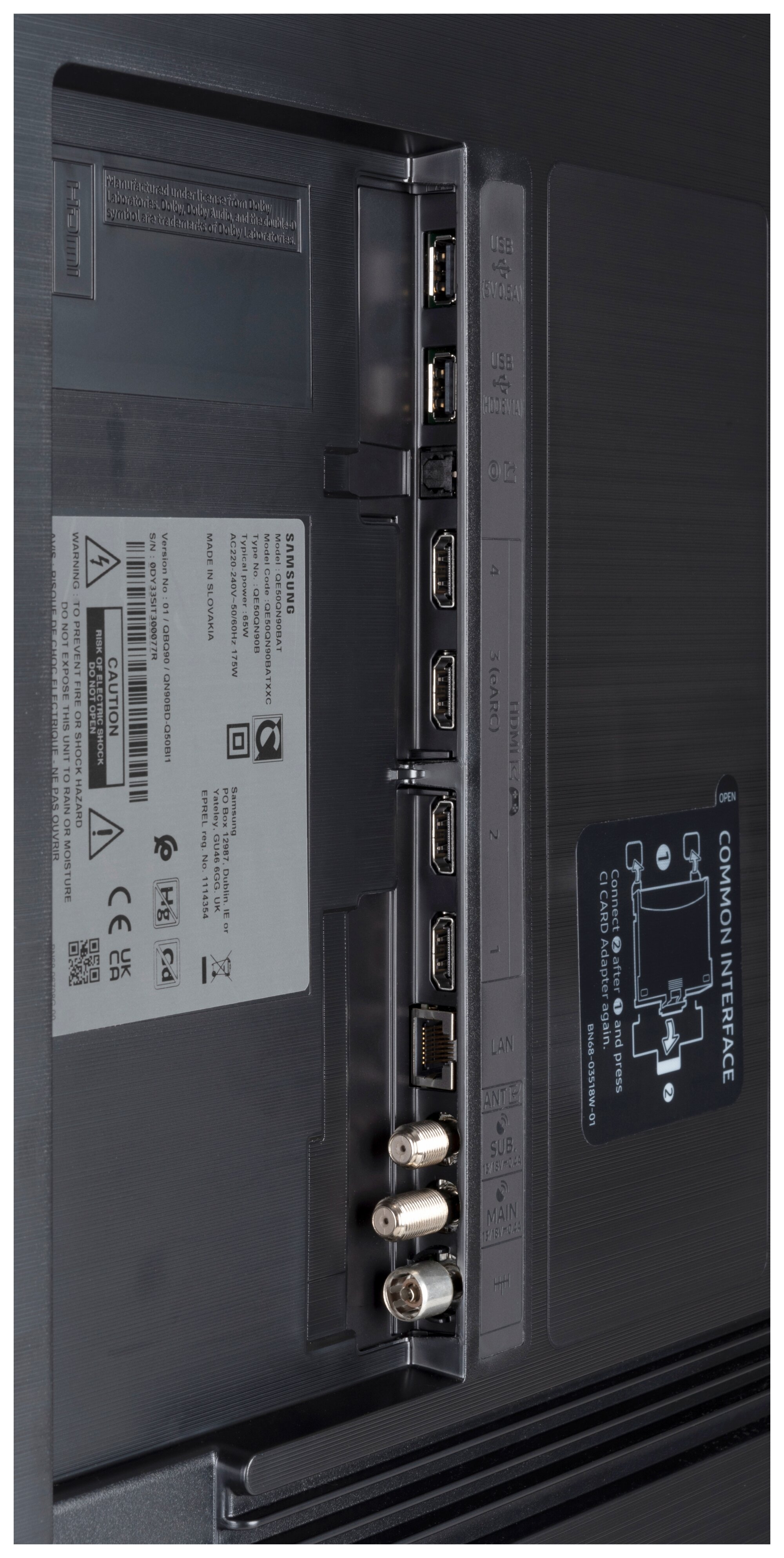 Samsung GQ50QN90BAT Anschlüsse