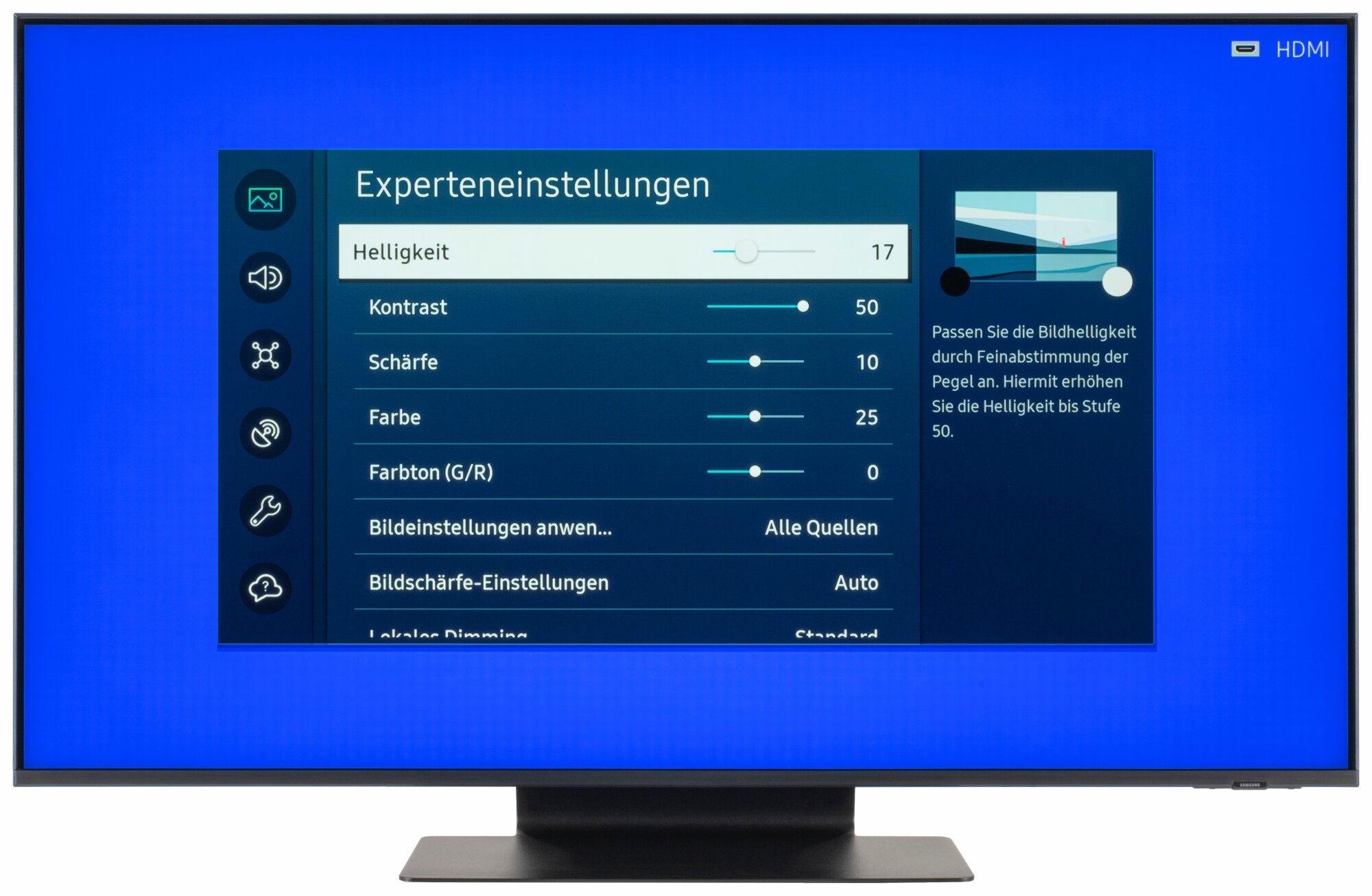 Samsung GQ50QN90BAT Bildschirmmenü