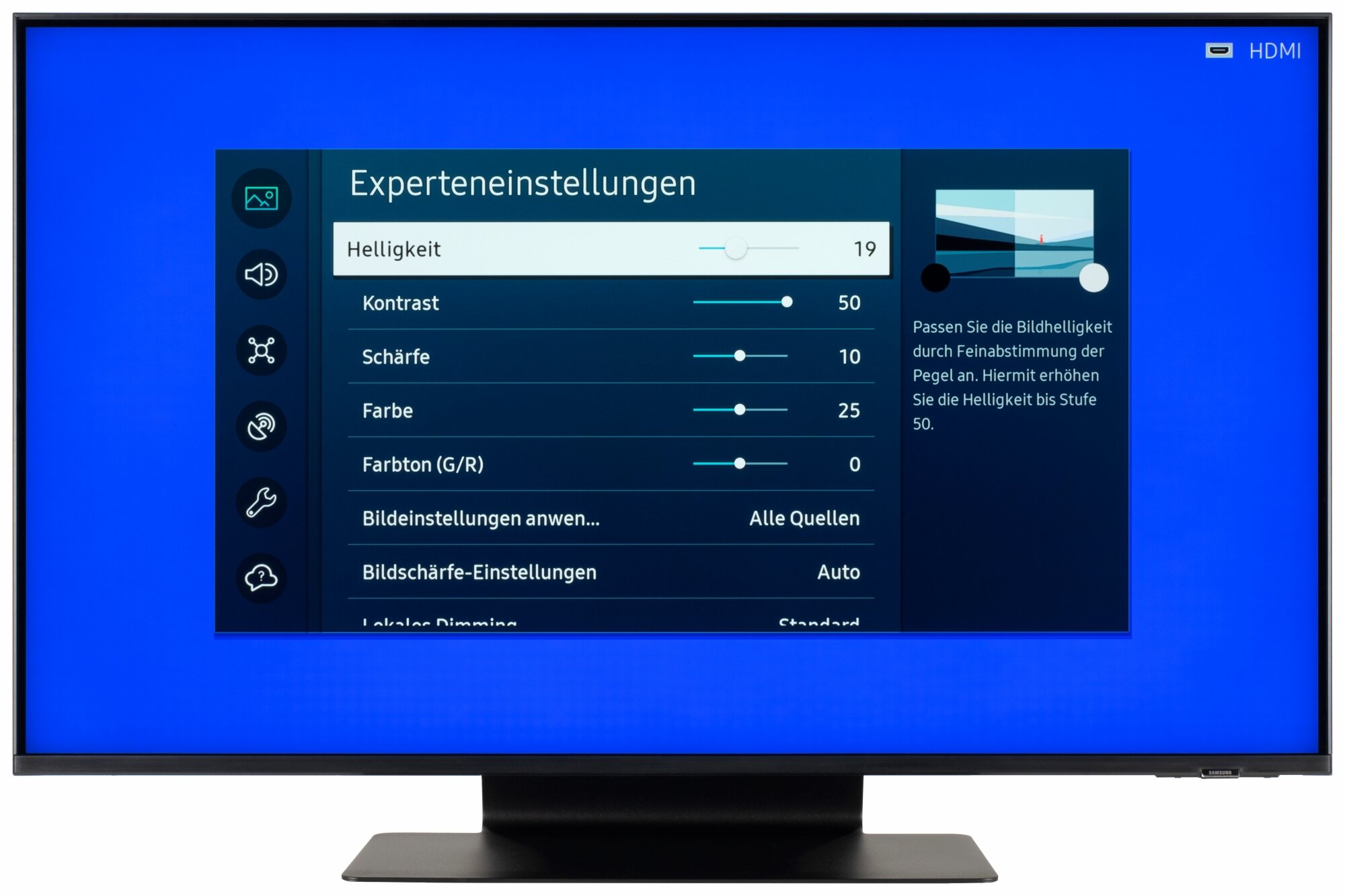 Samsung GQ43QN90BAT Bildschirmmenü