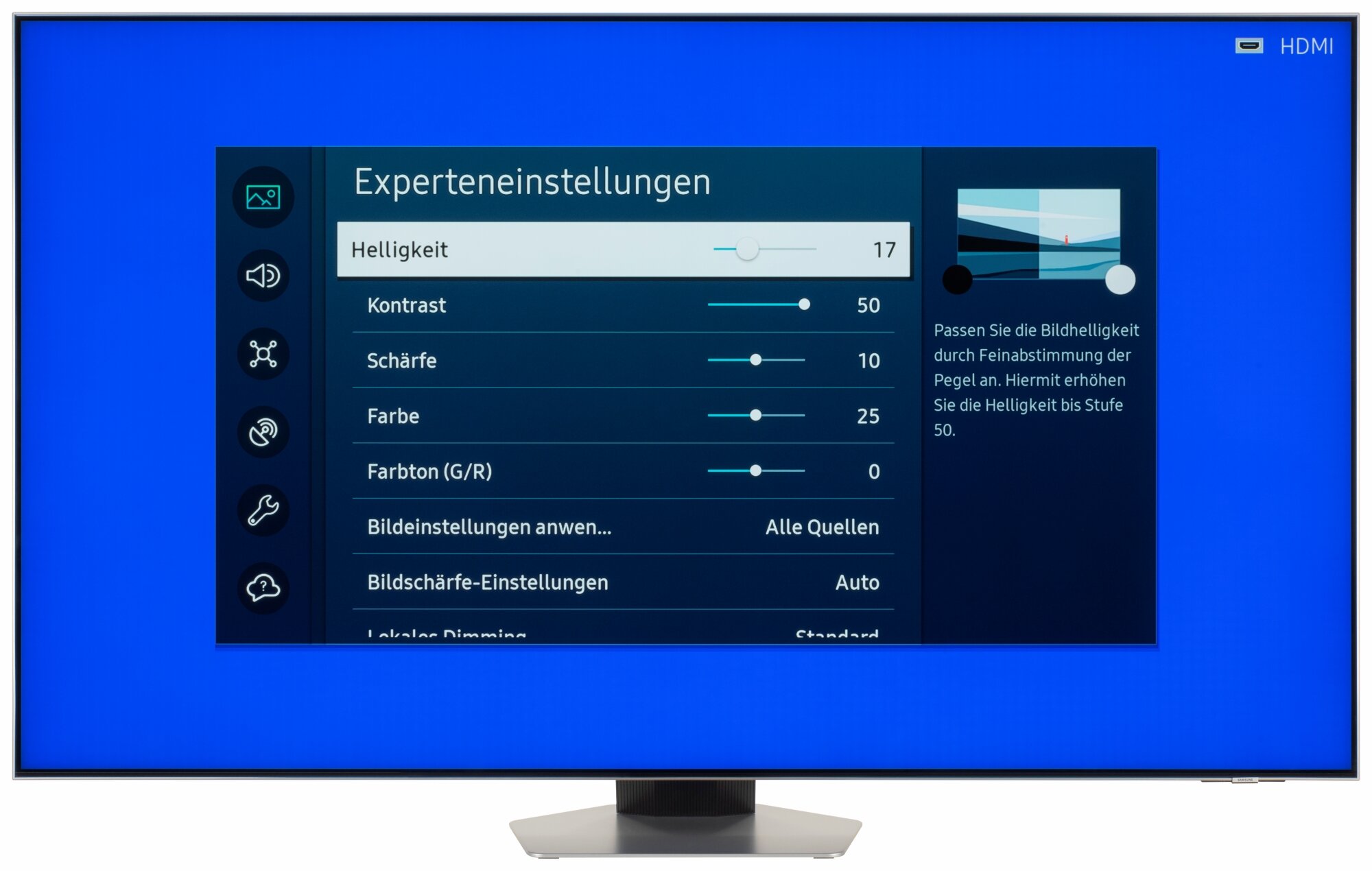 Samsung GQ65QN85B Bildschirmmenü