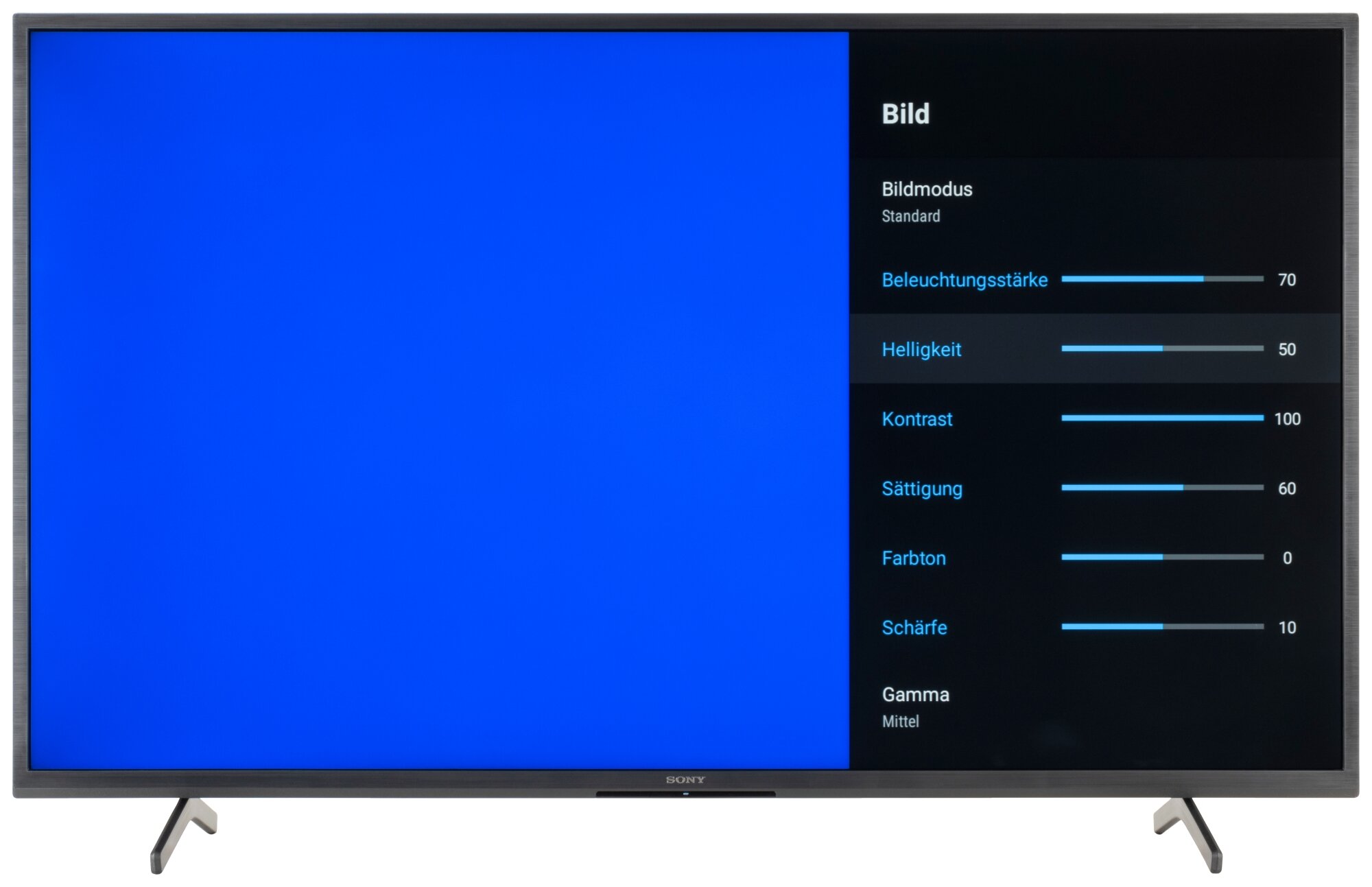 Sony KD-50X73K Bildschirmmenü