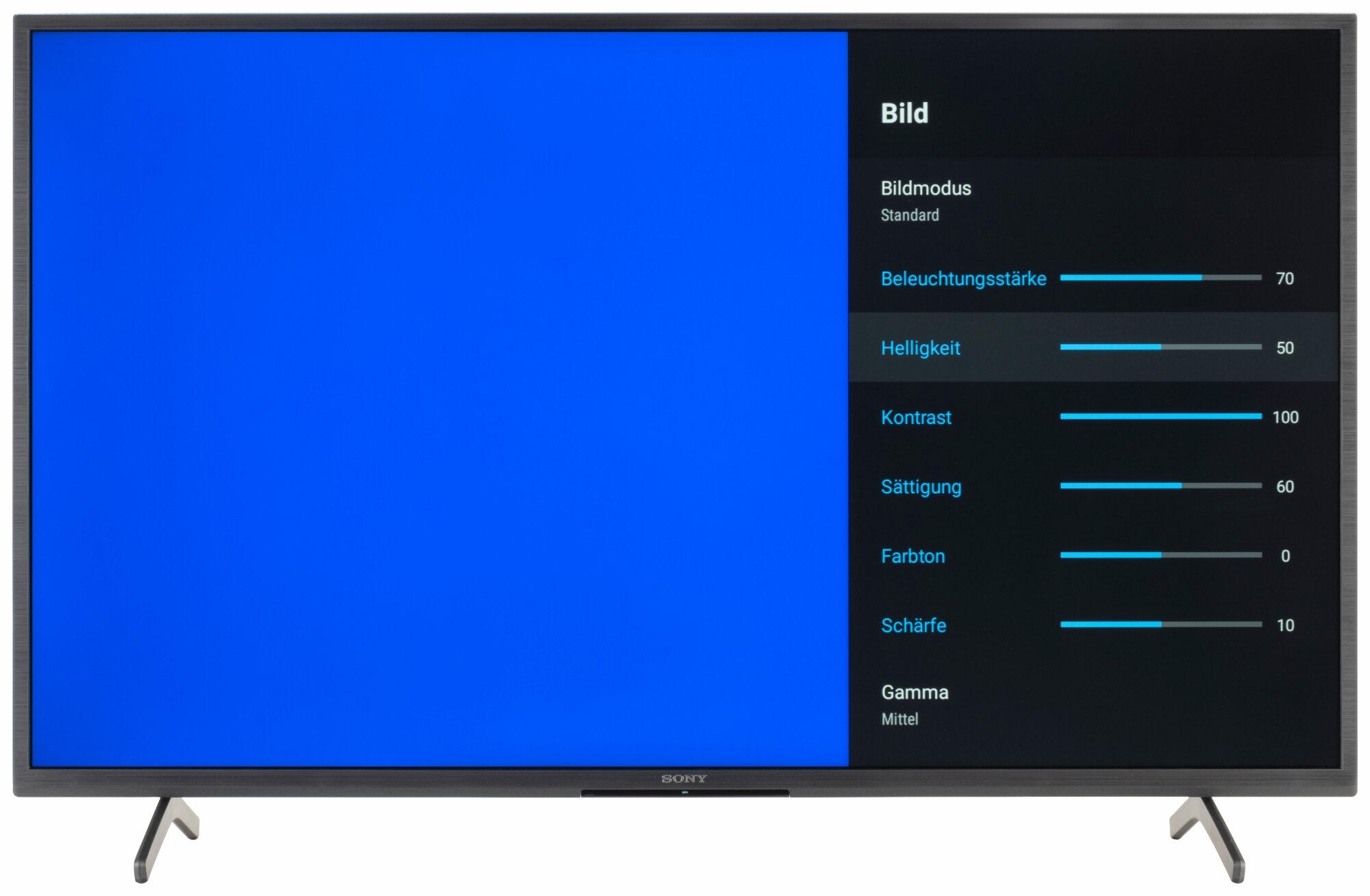 Sony KD-43X73K Bildschirmmenü