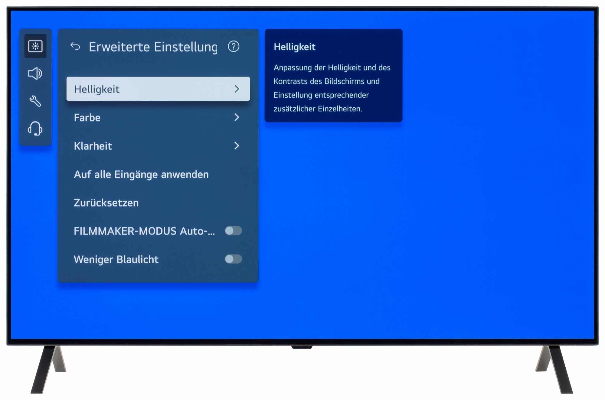 LG OLED48A29LA Bildschirmmenü